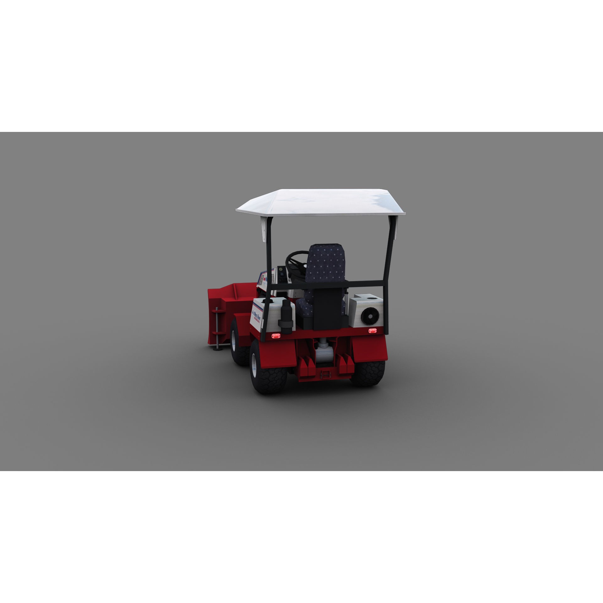 Snow Plow Truck 3D Model – Low Poly Game Asset, FBX, PBR Textures - View 11