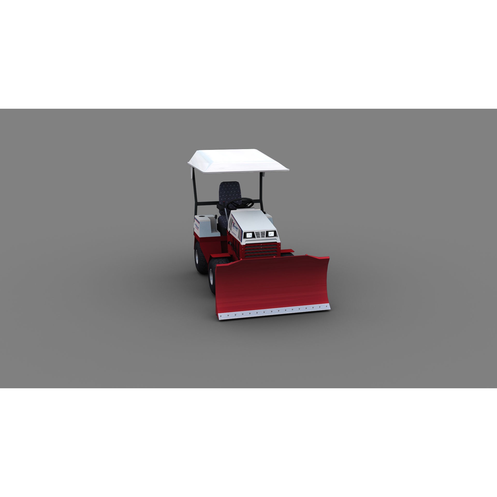 Snow Plow Truck 3D Model – Low Poly Game Asset, FBX, PBR Textures - View 3