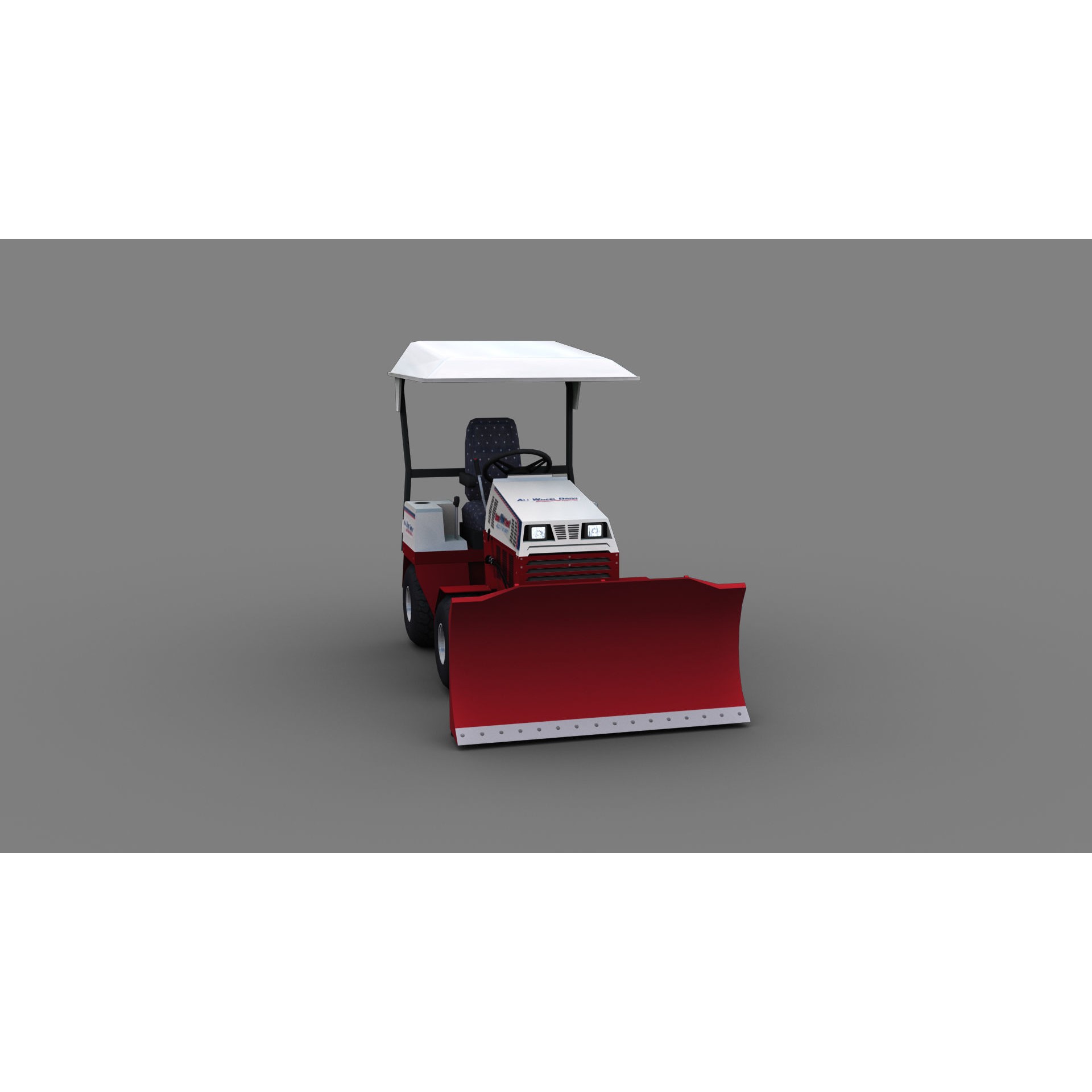 Snow Plow Truck 3D Model – Low Poly Game Asset, FBX, PBR Textures - View 5