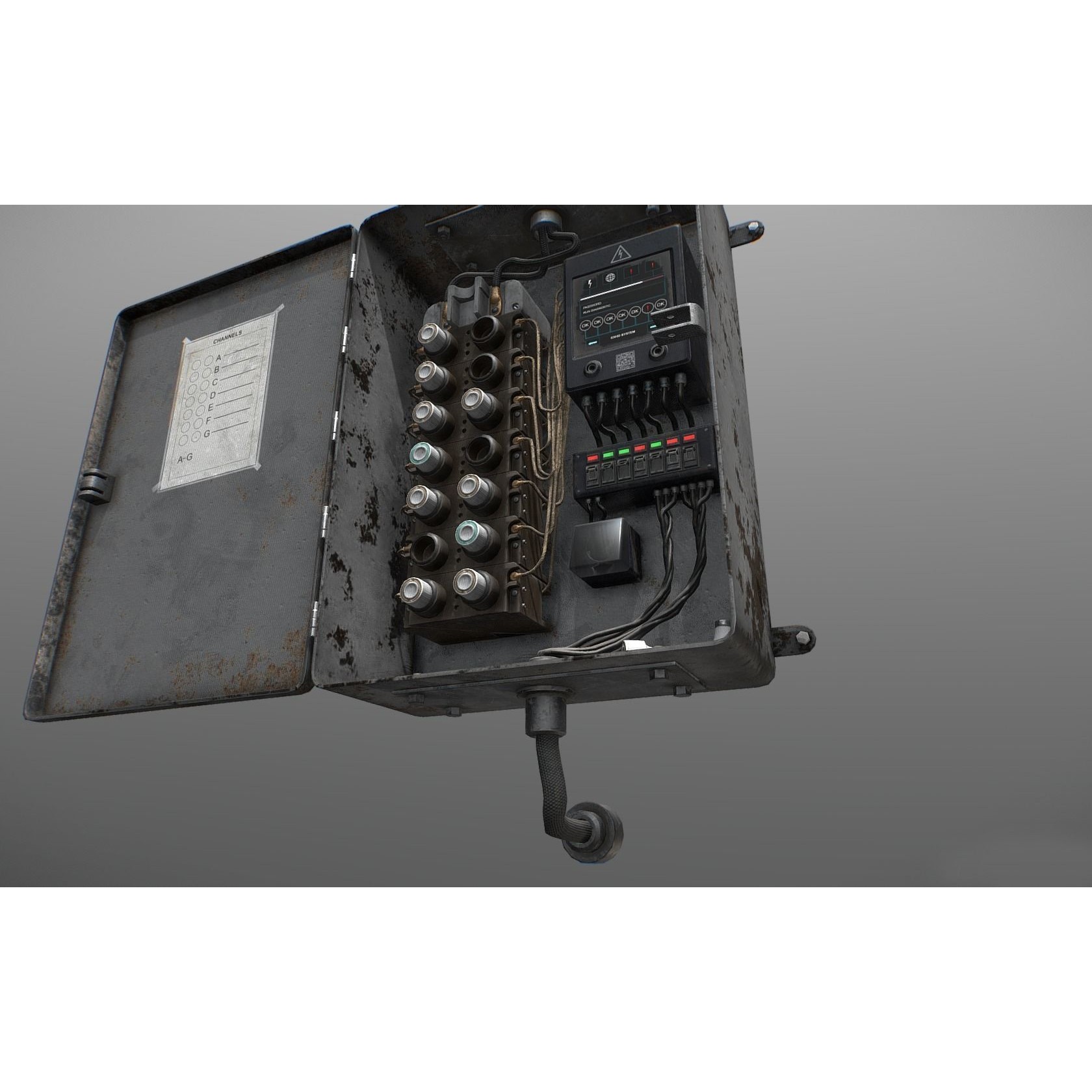 Fusebox 3D Model – Low Poly Game Ready Asset with PBR Textures