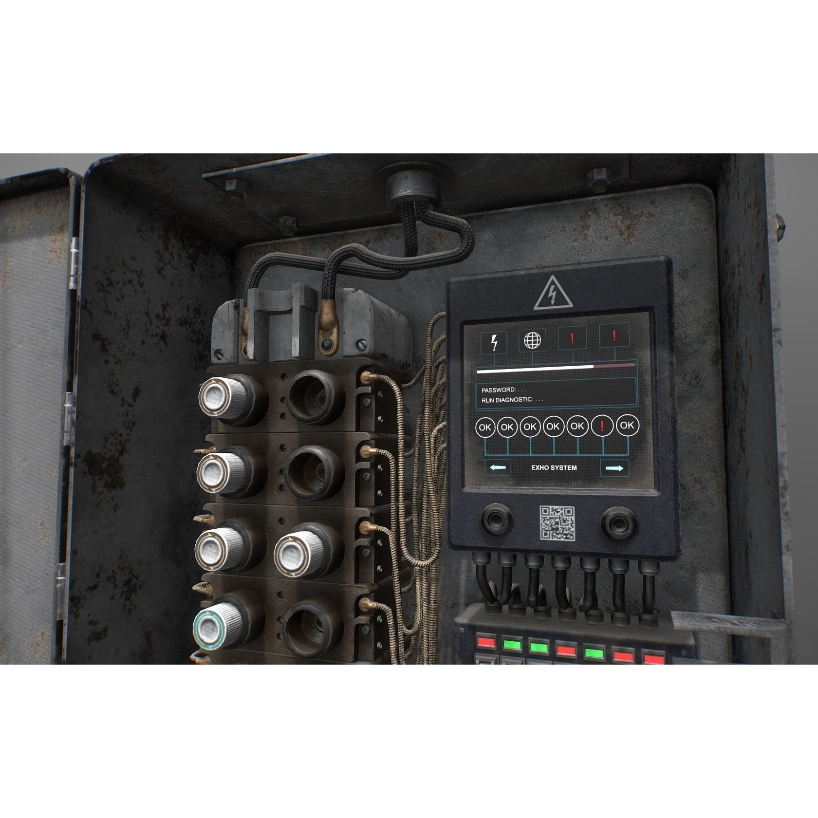 Fusebox 3D Model – Low Poly Game Ready Asset with PBR Textures - View 12