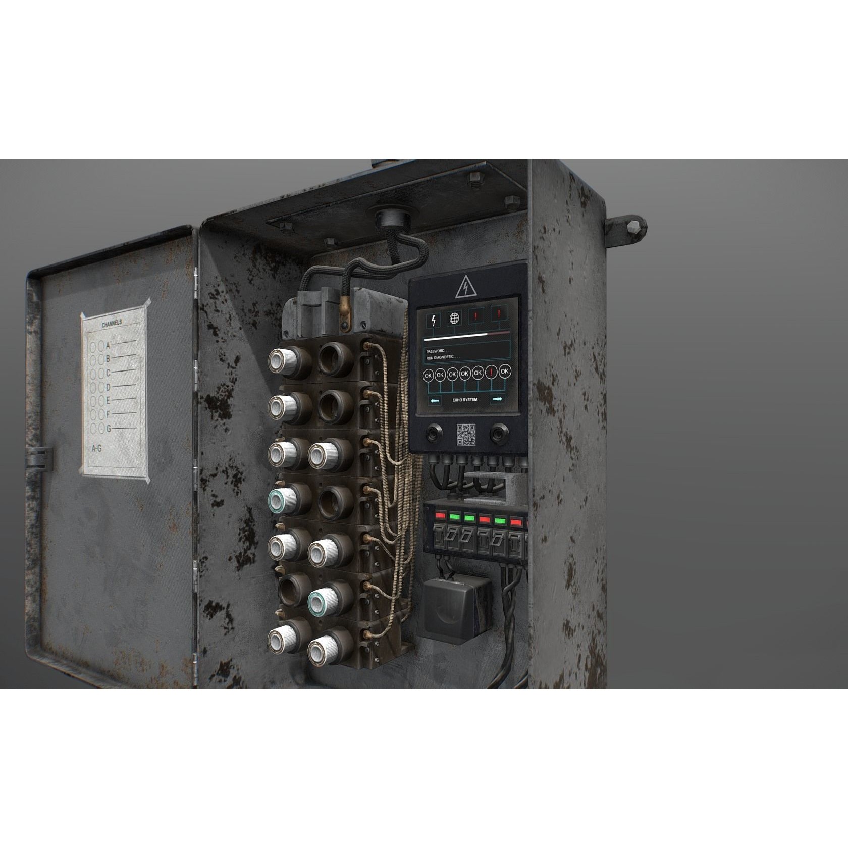 Fusebox 3D Model – Low Poly Game Ready Asset with PBR Textures - View 8