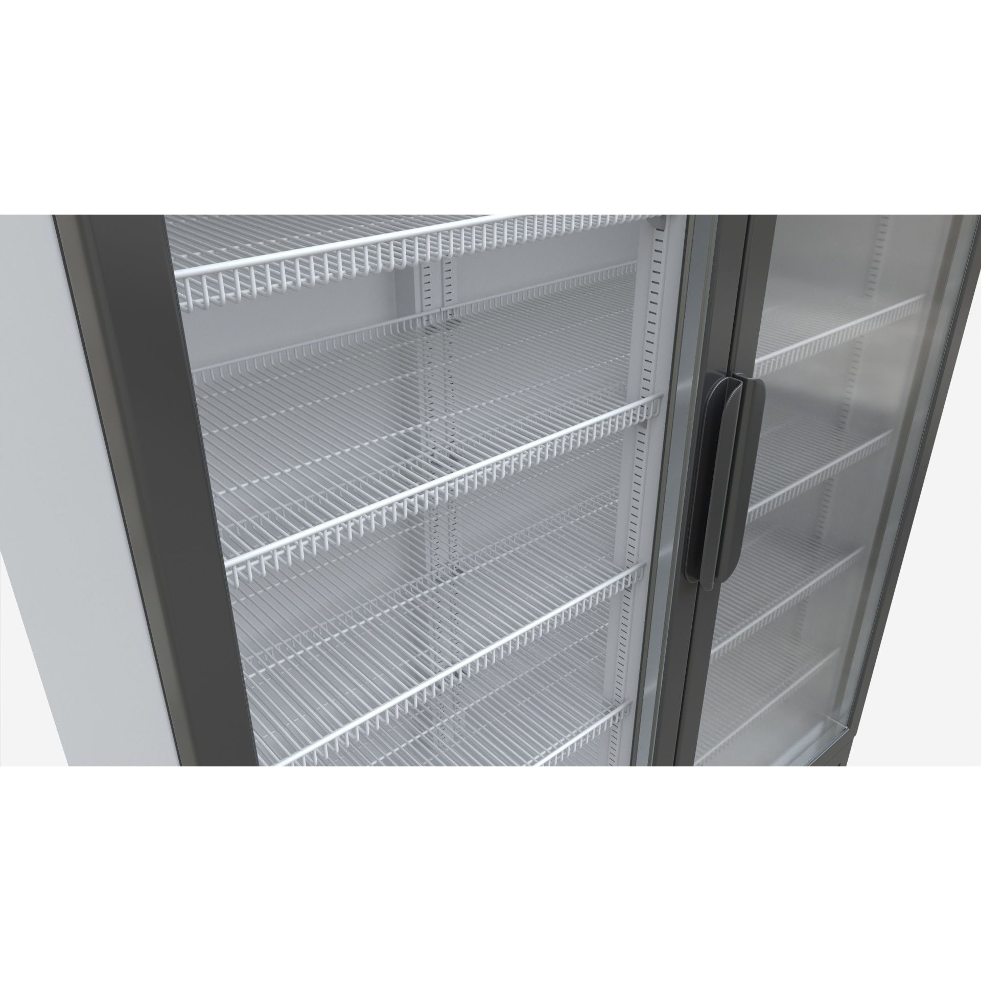 Beverage Cooler 3D Model – Industrial Double Fridge with PBR Textures - View 5