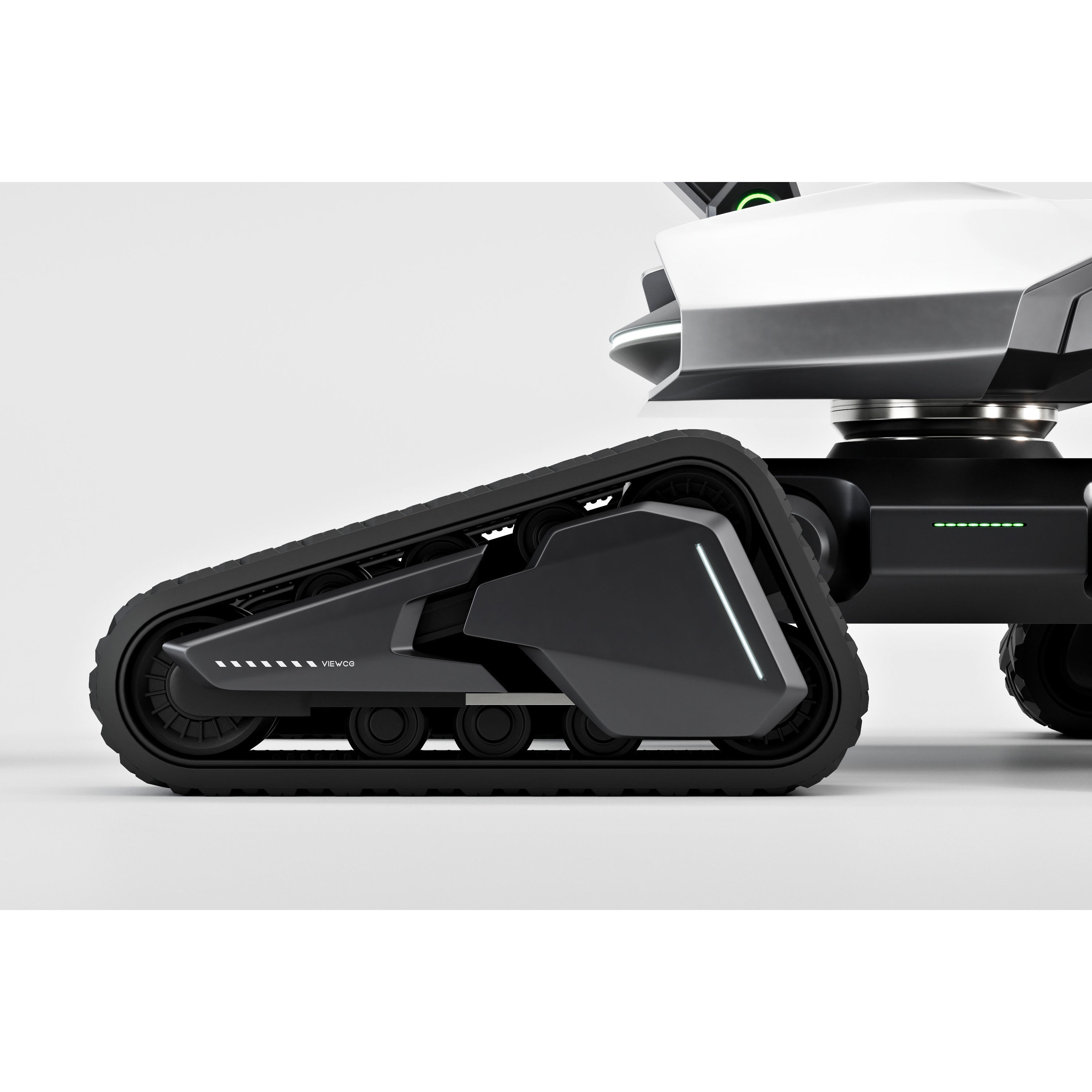 Cyber Excavator 3D Model – Futuristic Rigged Vehicle, FBX, OBJ, Blender - View 4