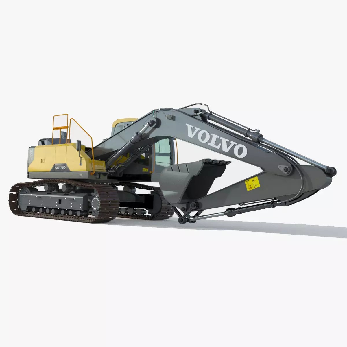 Volvo EC220EL Excavator 3D Model – High Poly Industrial Asset, FBX, OBJ - View 2