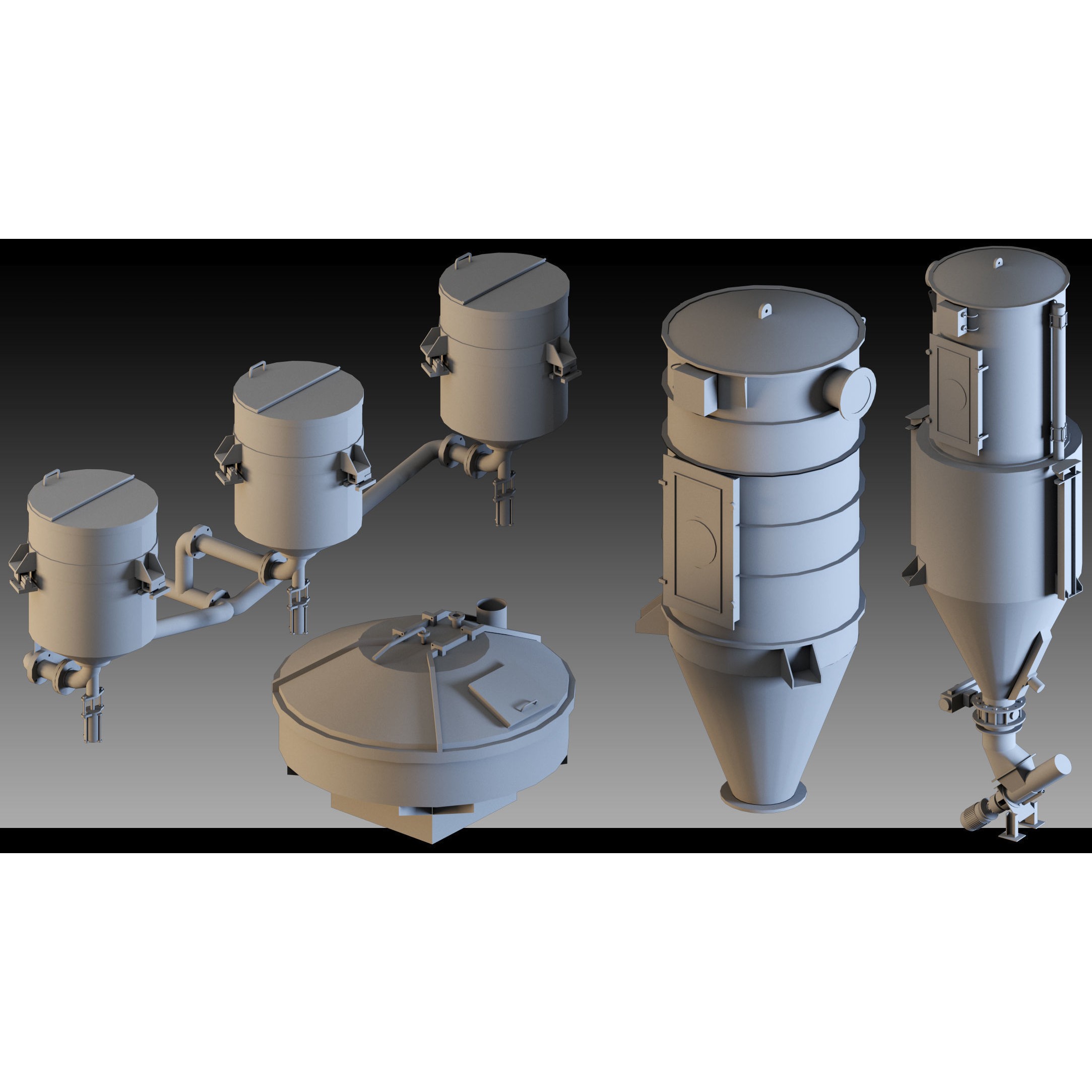 Factory Props 3D Model – High Detail Industrial Assets, FBX, Blend - View 7