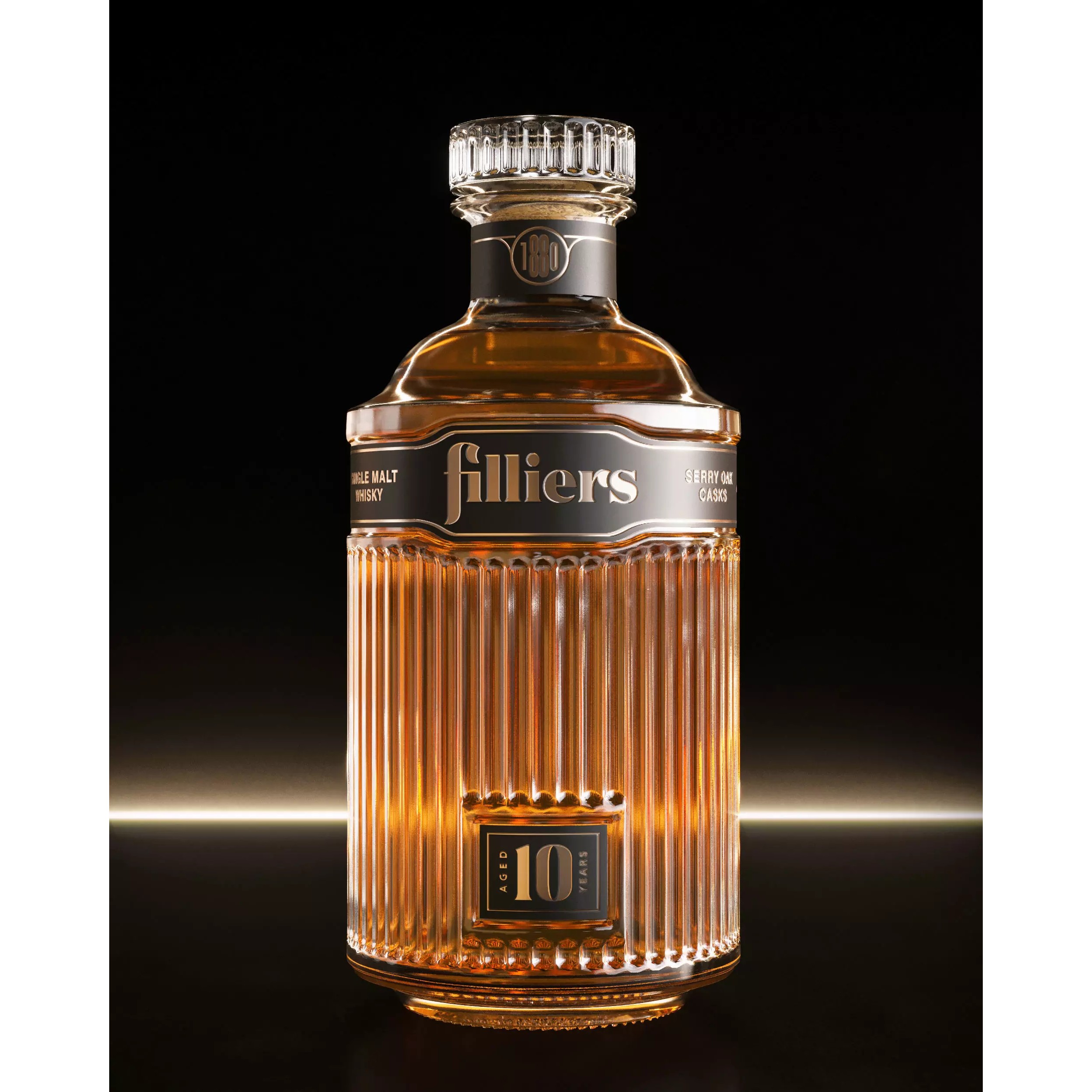Filliers Whiskey Bottle 3D Model – High-Quality PBR Asset, FBX - View 2