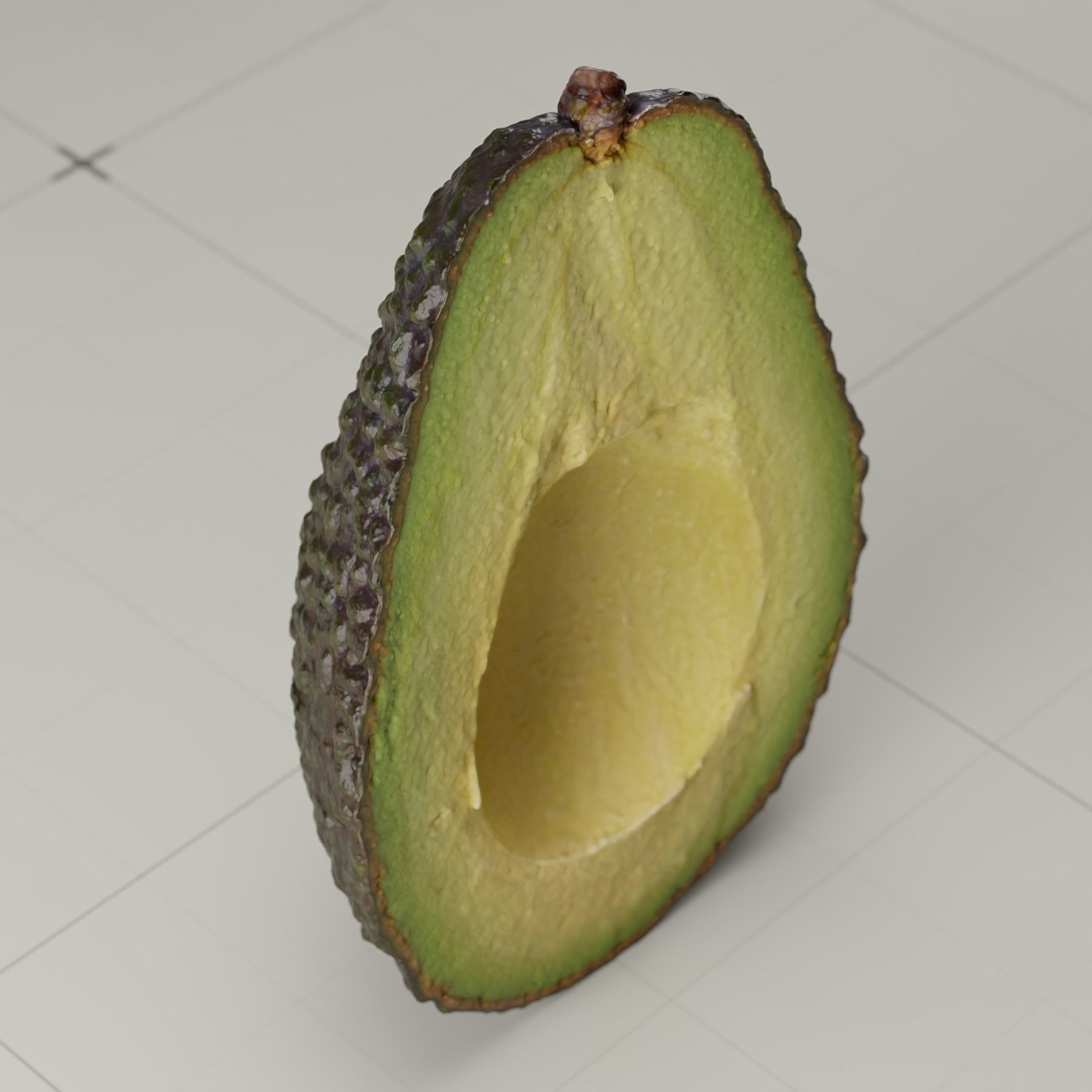 Detailed Avocado 3D Model – Photorealistic PBR Asset, Blender & FBX - View 14