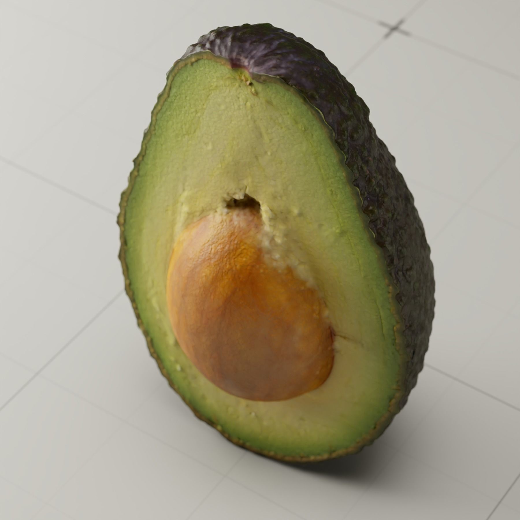 Detailed Avocado 3D Model – Photorealistic PBR Asset, Blender & FBX - View 6