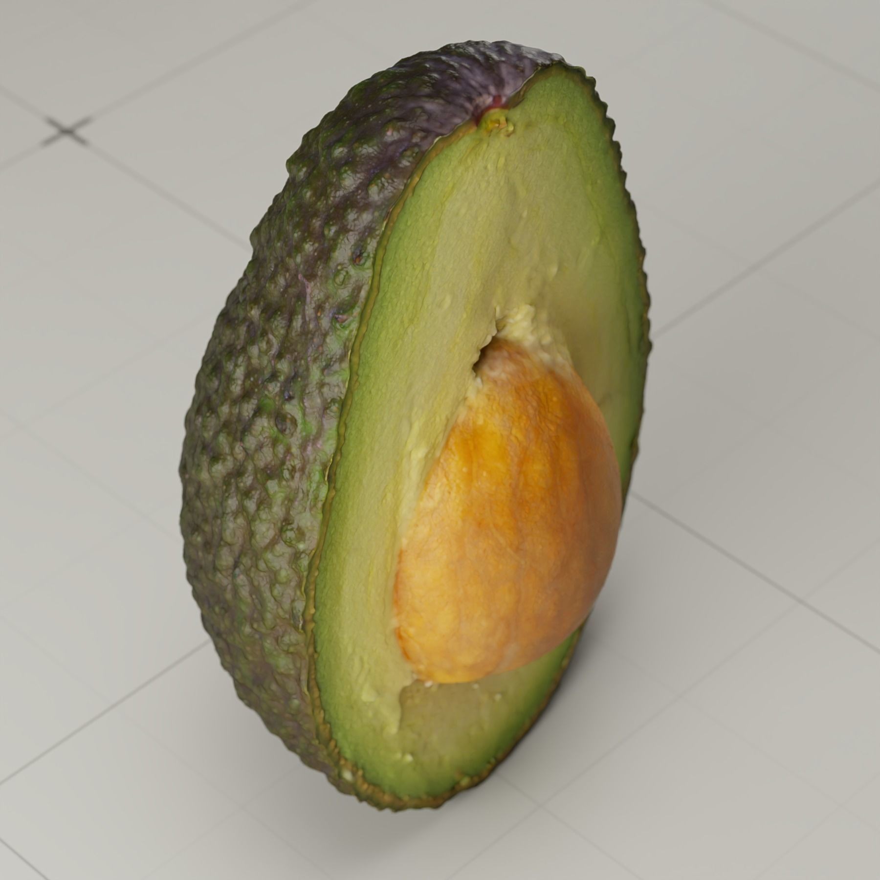 Detailed Avocado 3D Model – Photorealistic PBR Asset, Blender & FBX - View 7