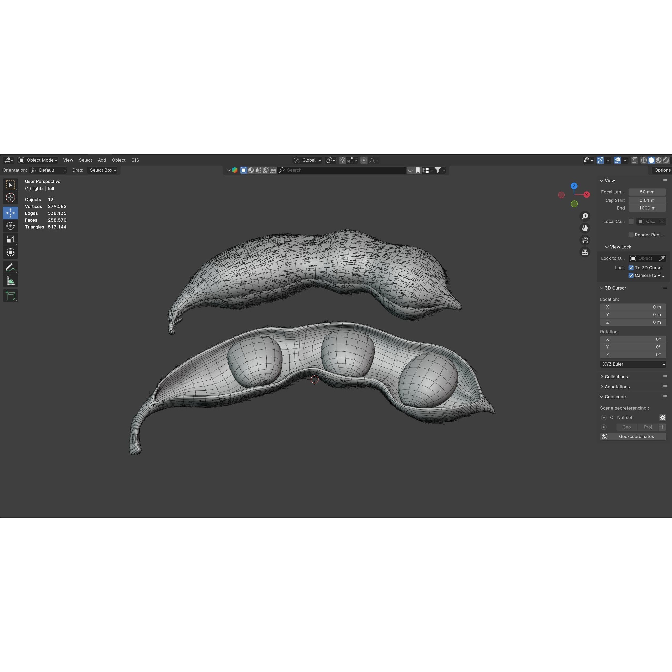 Soybean Green Pod 3D Model – Low Poly Game Asset, Blender, FBX, OBJ