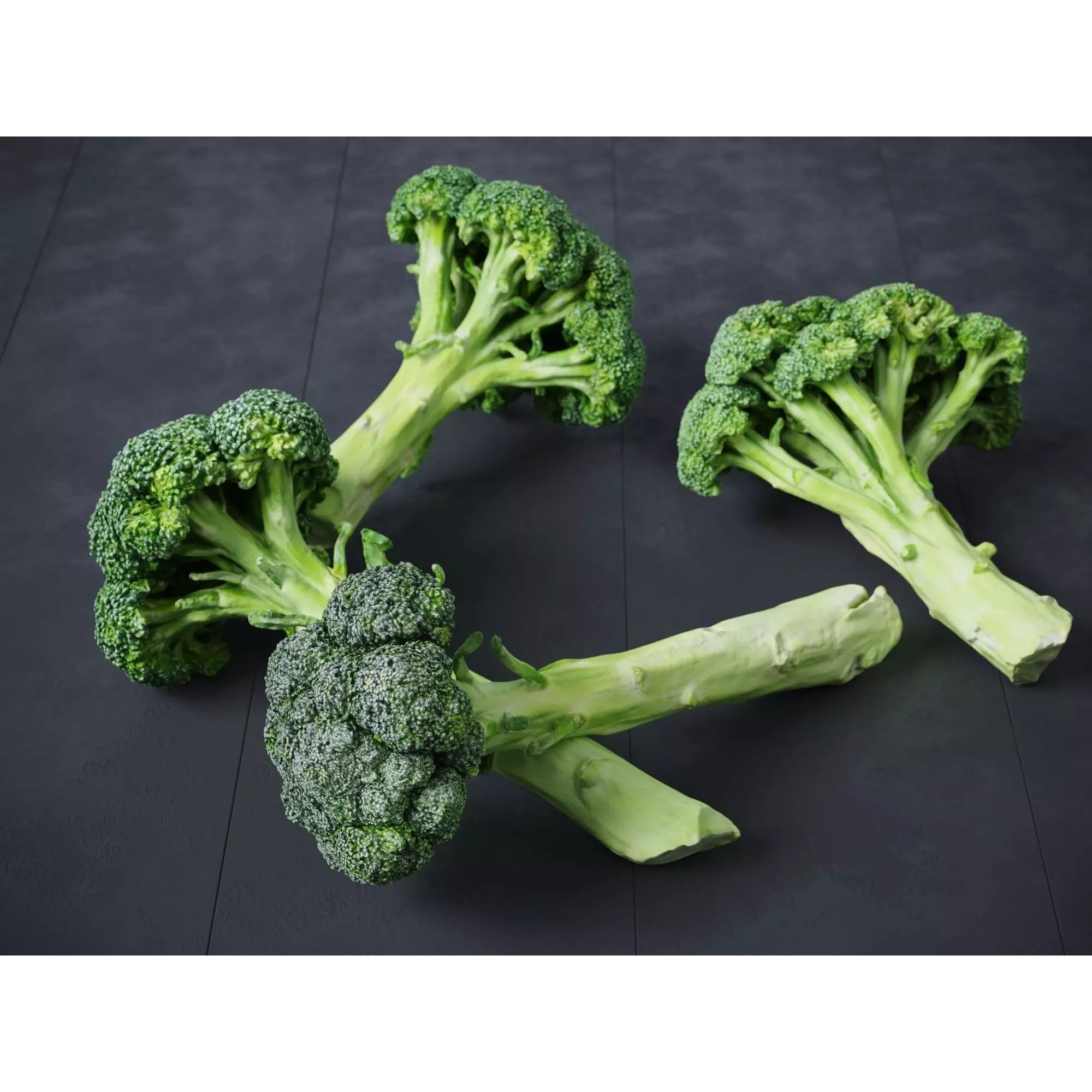 Broccoli Bunch 3D Model – High Poly Photogrammetry Asset, FBX/OBJ - View 2