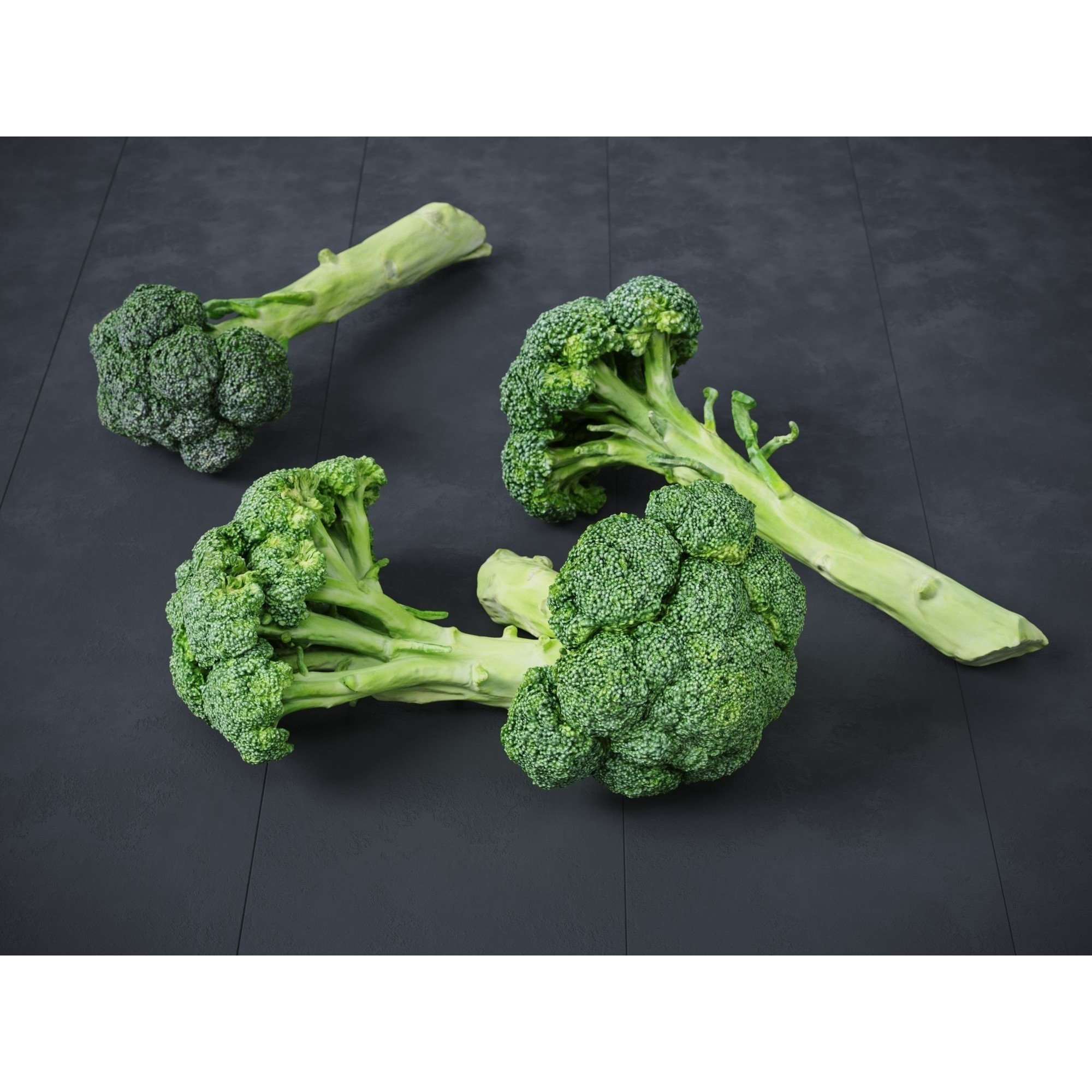 Broccoli Bunch 3D Model – High Poly Photogrammetry Asset, FBX/OBJ - View 4