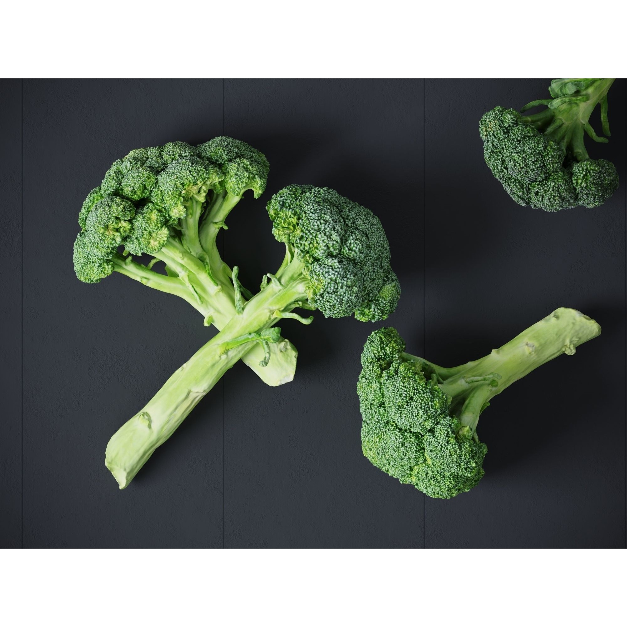 Broccoli Bunch 3D Model – High Poly Photogrammetry Asset, FBX/OBJ - View 5