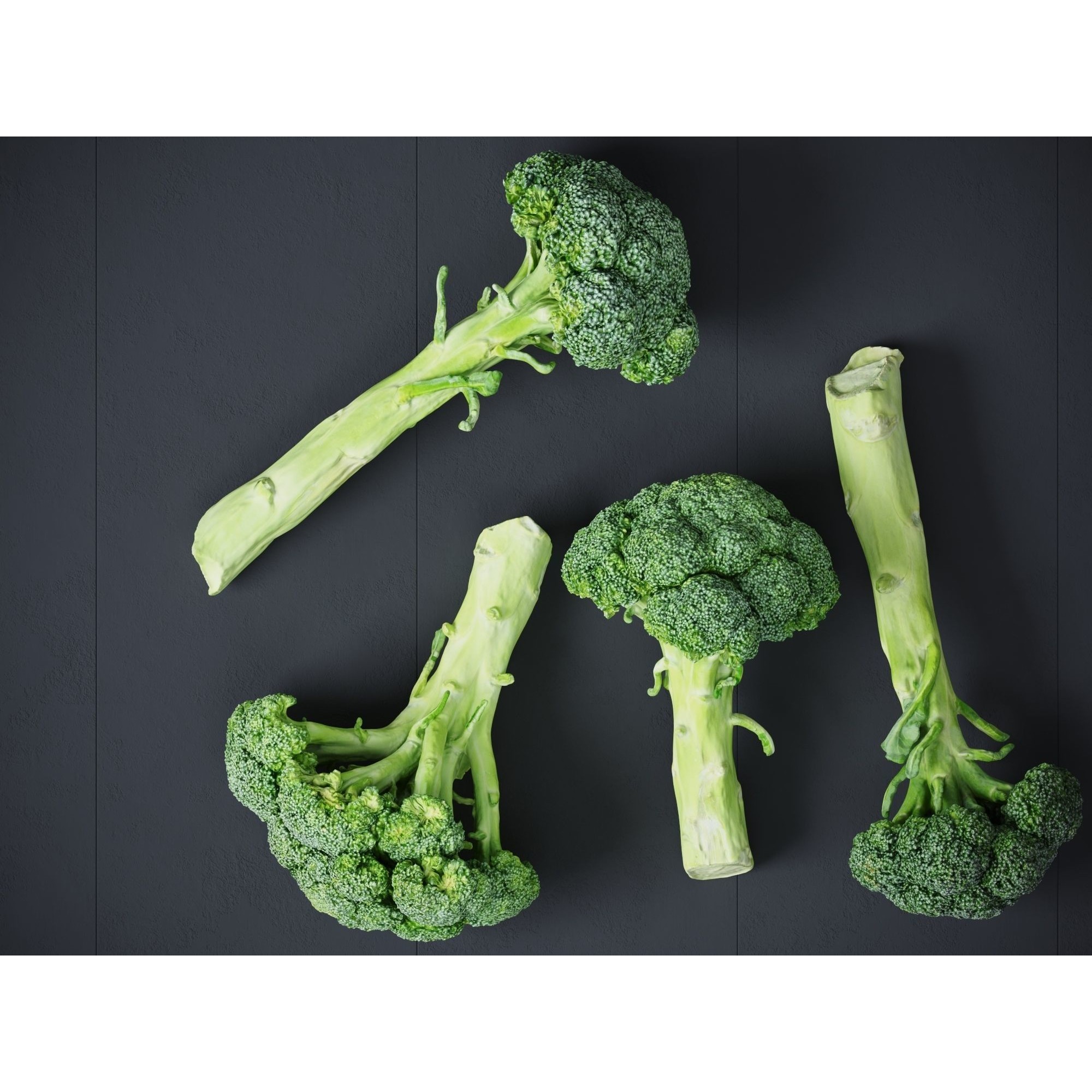 Broccoli Bunch 3D Model – High Poly Photogrammetry Asset, FBX/OBJ - View 6