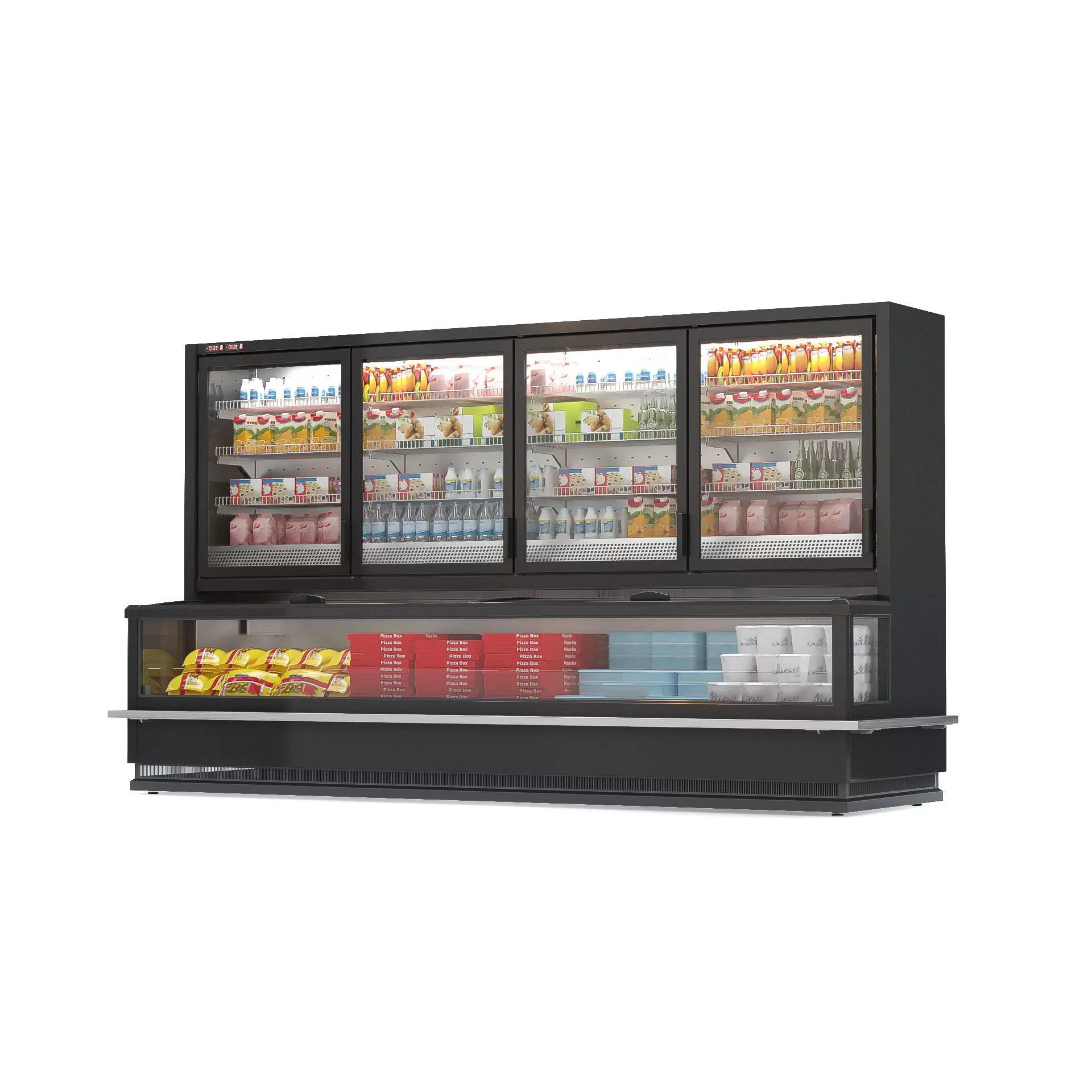 Refrigerated Display Case 3D Model – High Poly PBR Asset, FBX, OBJ - View 2