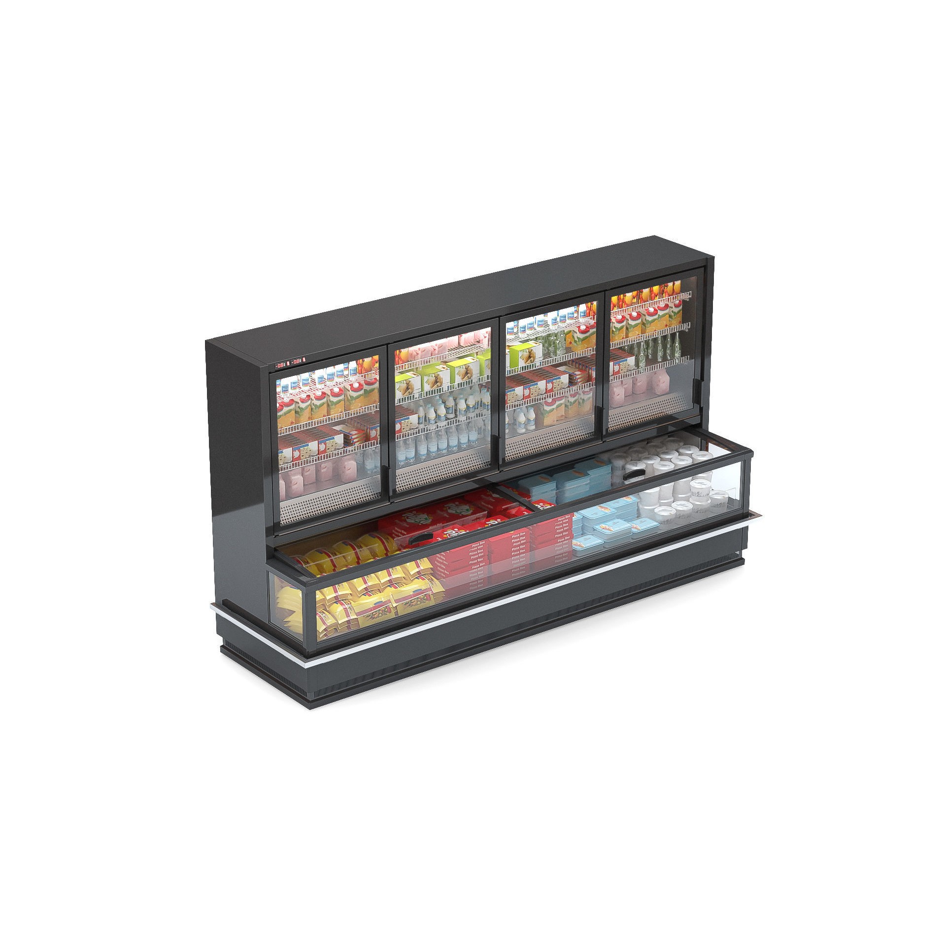 Refrigerated Display Case 3D Model – High Poly PBR Asset, FBX, OBJ - View 5