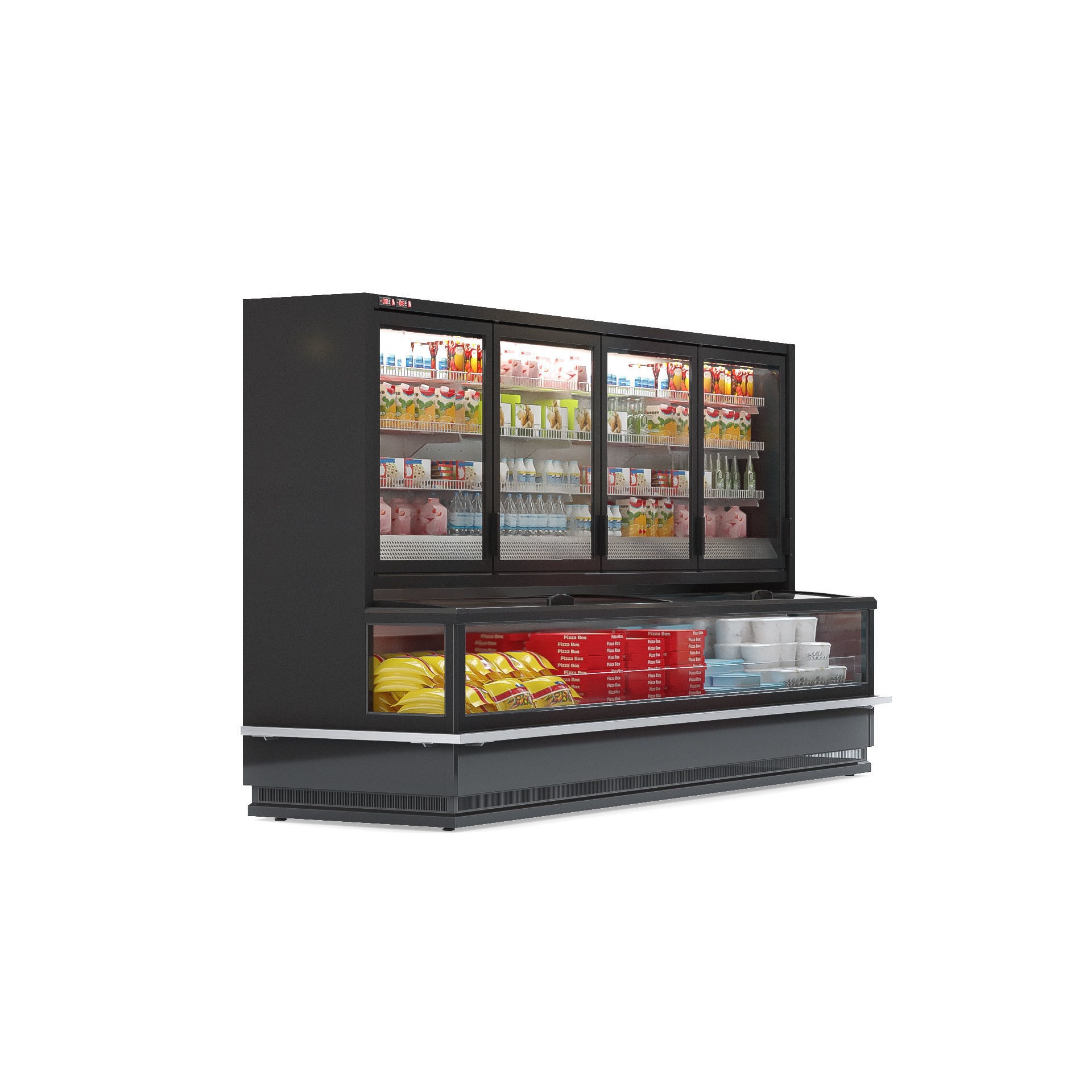 Refrigerated Display Case 3D Model – High Poly PBR Asset, FBX, OBJ - View 6