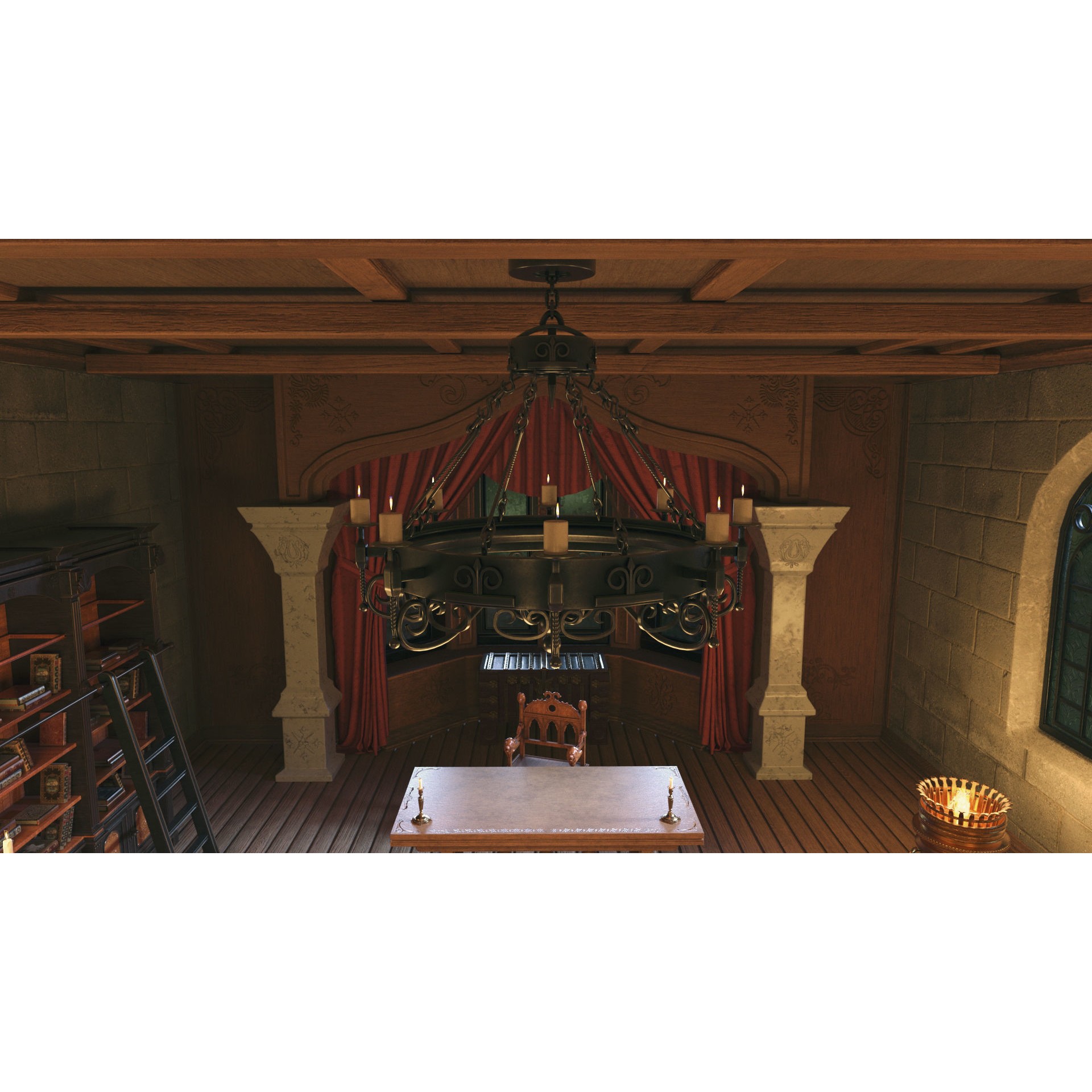Medieval Interior - Game-Ready 3D Model - View 10
