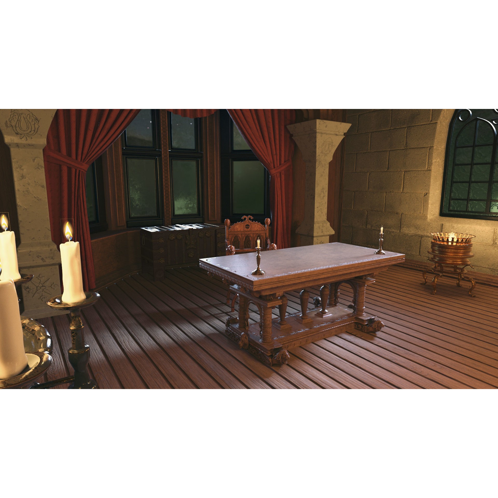 Medieval Interior - Game-Ready 3D Model - View 11