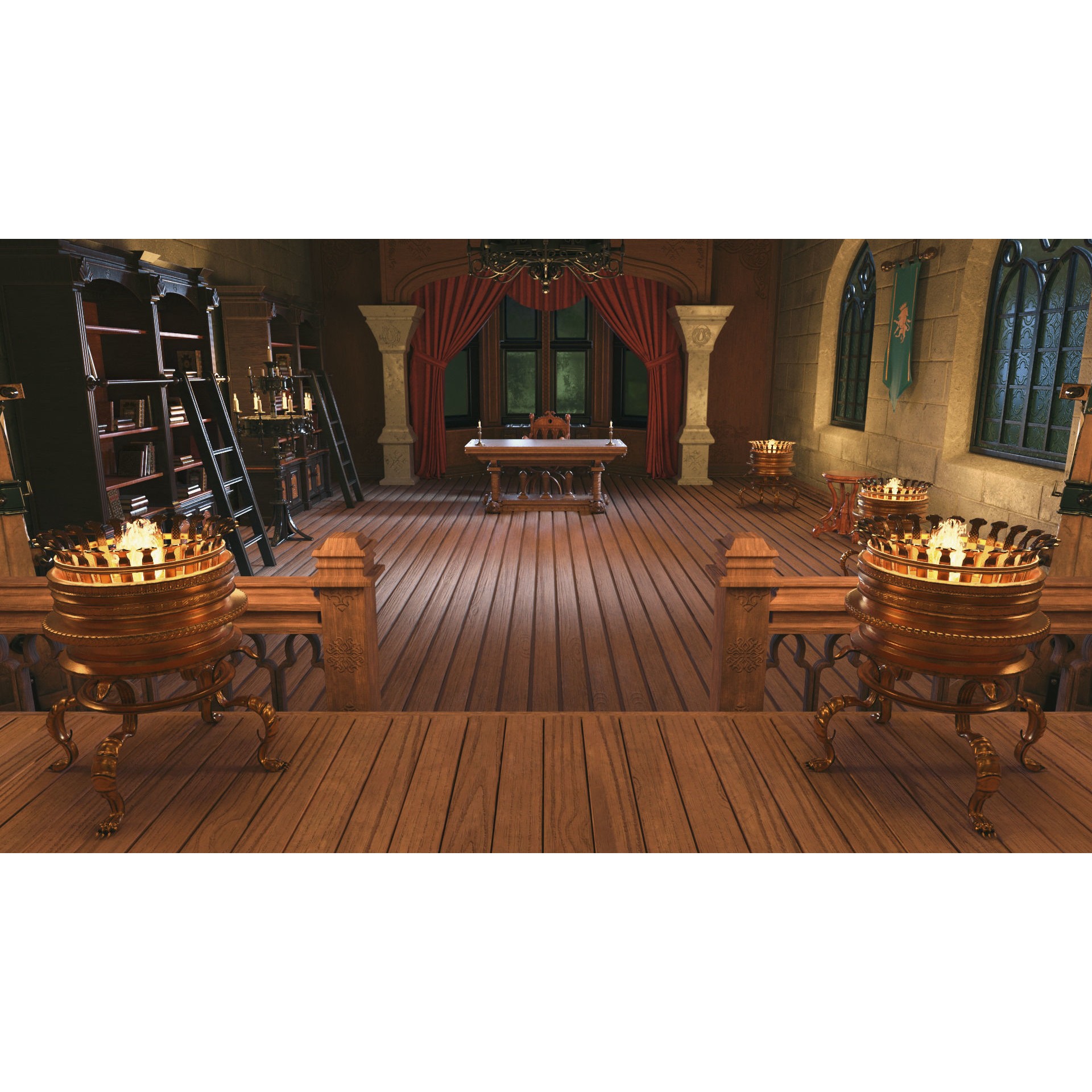 Medieval Interior - Game-Ready 3D Model - View 14