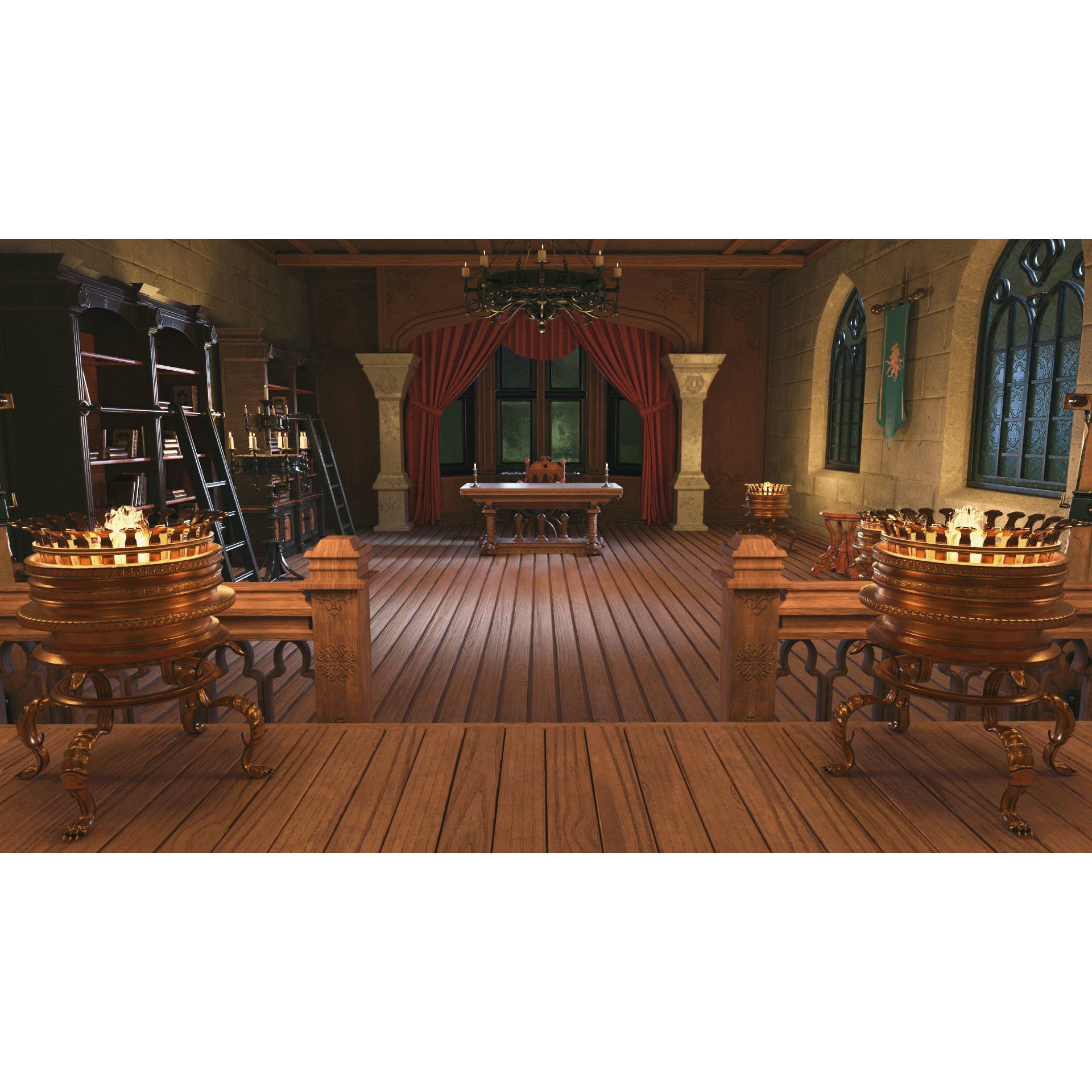 Medieval Interior - Game-Ready 3D Model - View 15