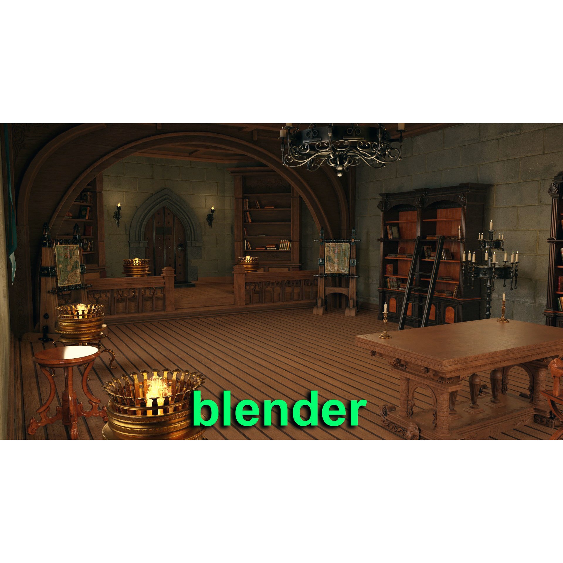 Medieval Interior - Game-Ready 3D Model - View 16
