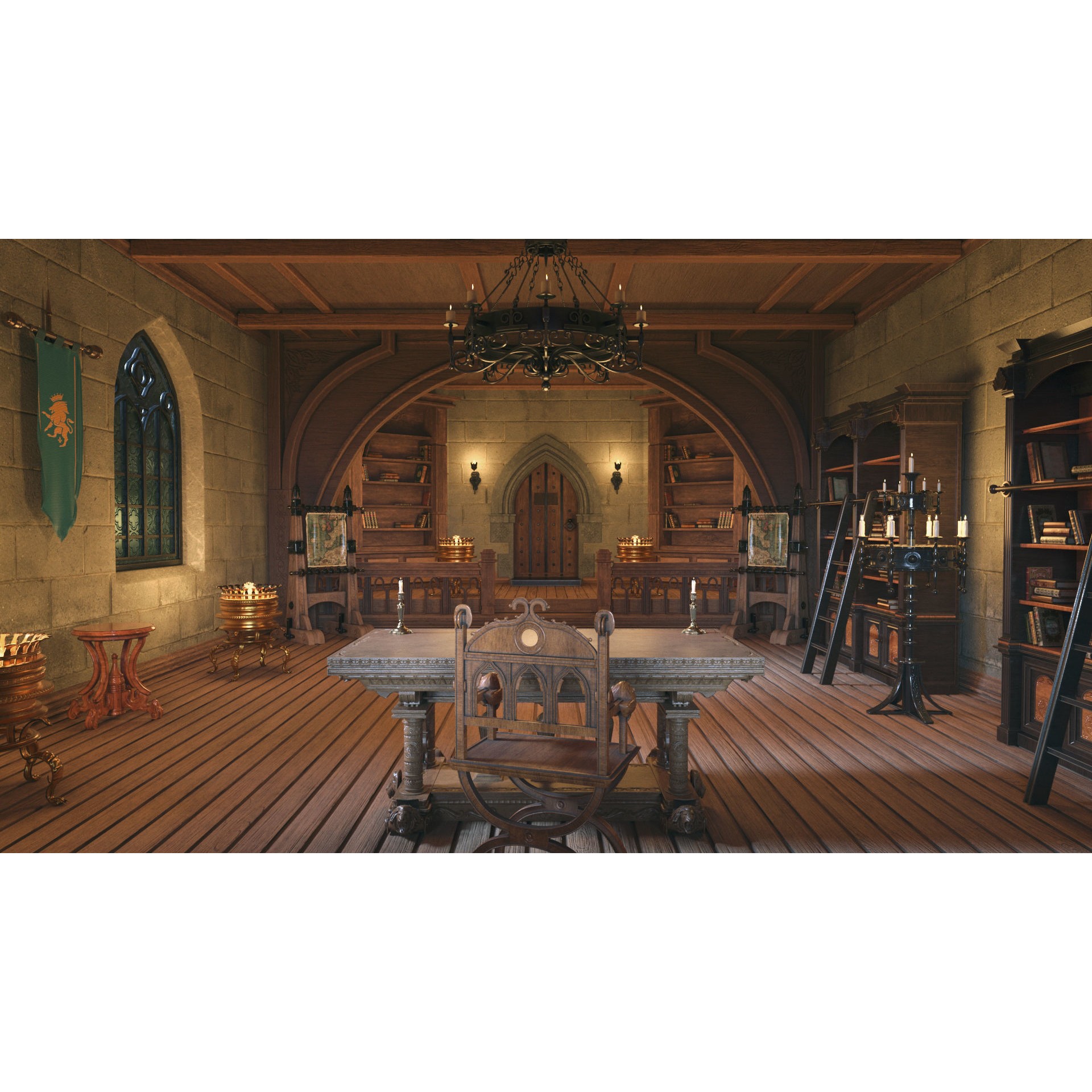 Medieval Interior - Game-Ready 3D Model - View 3