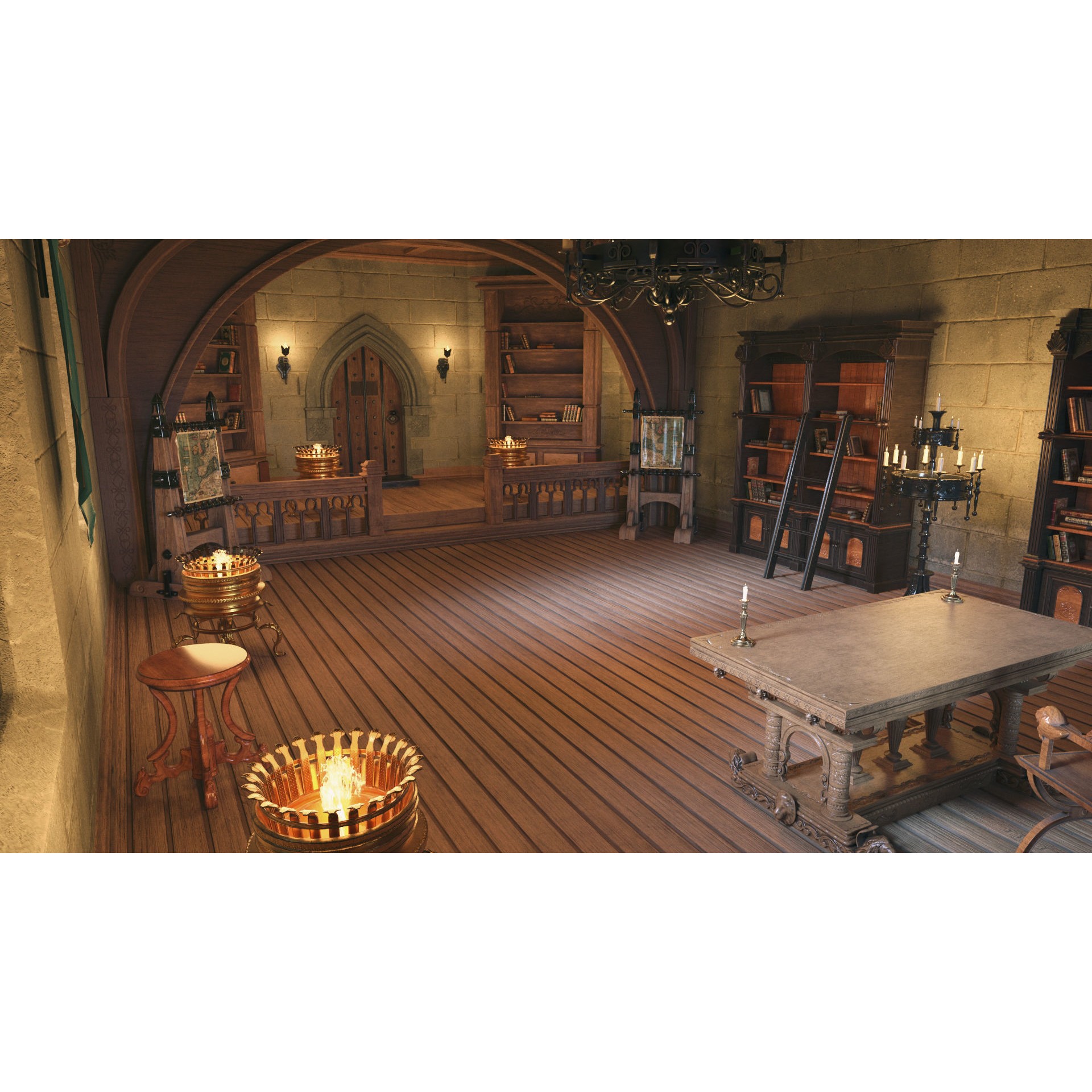 Medieval Interior - Game-Ready 3D Model - View 5