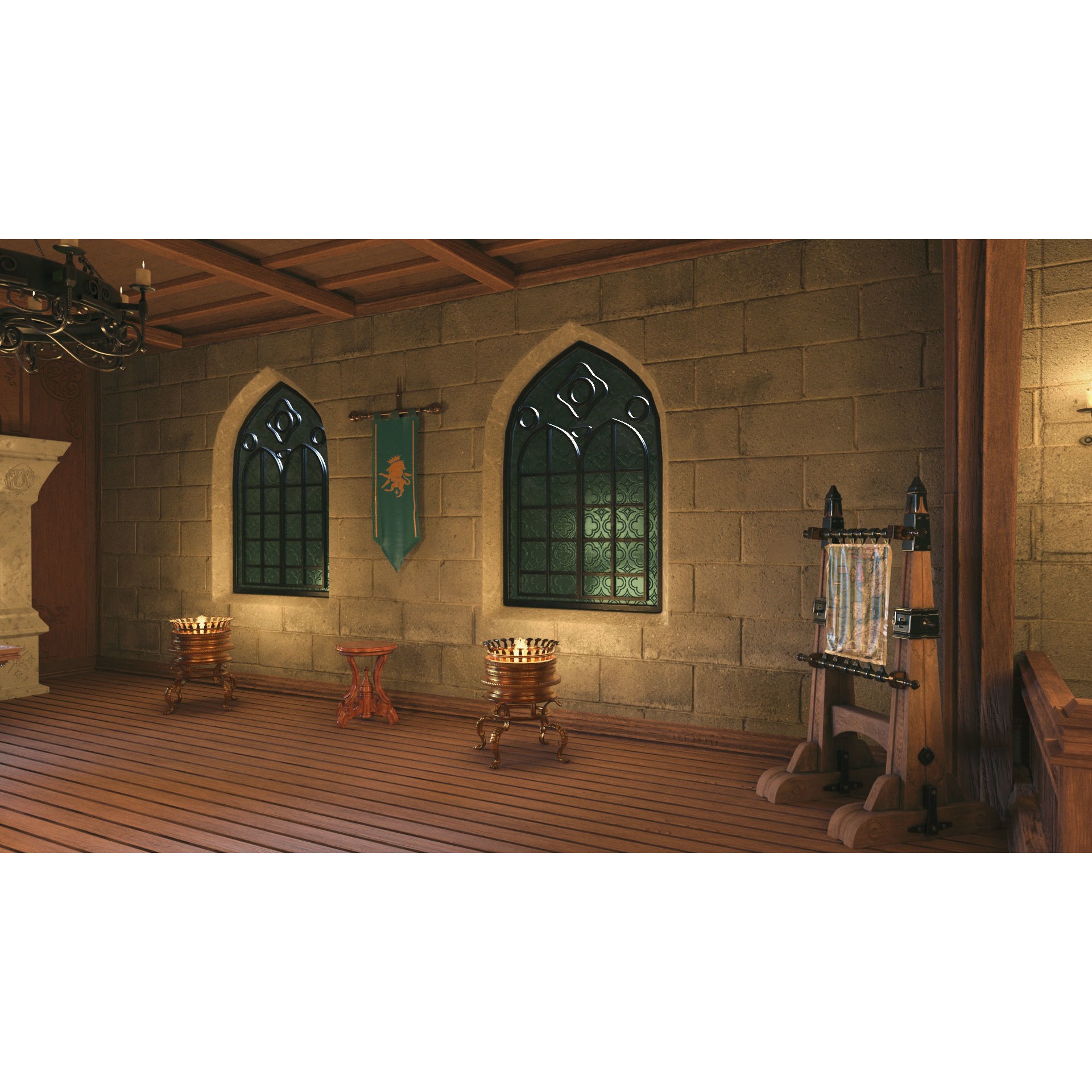 Medieval Interior - Game-Ready 3D Model - View 9