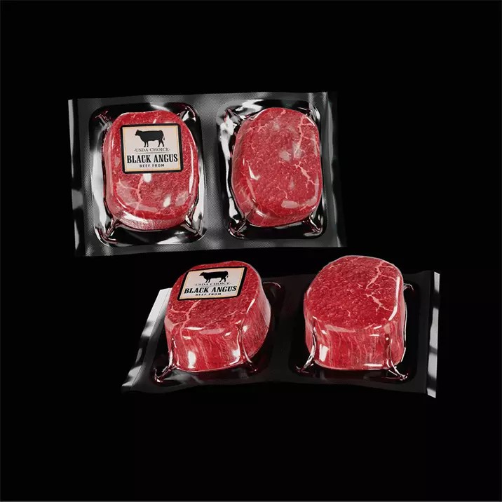 Angus Beef Vacuum 3D Model – High-Quality PBR Asset for Rendering - View 2