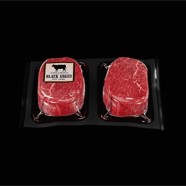 Angus Beef Vacuum 3D Model – High-Quality PBR Asset for Rendering - View 3