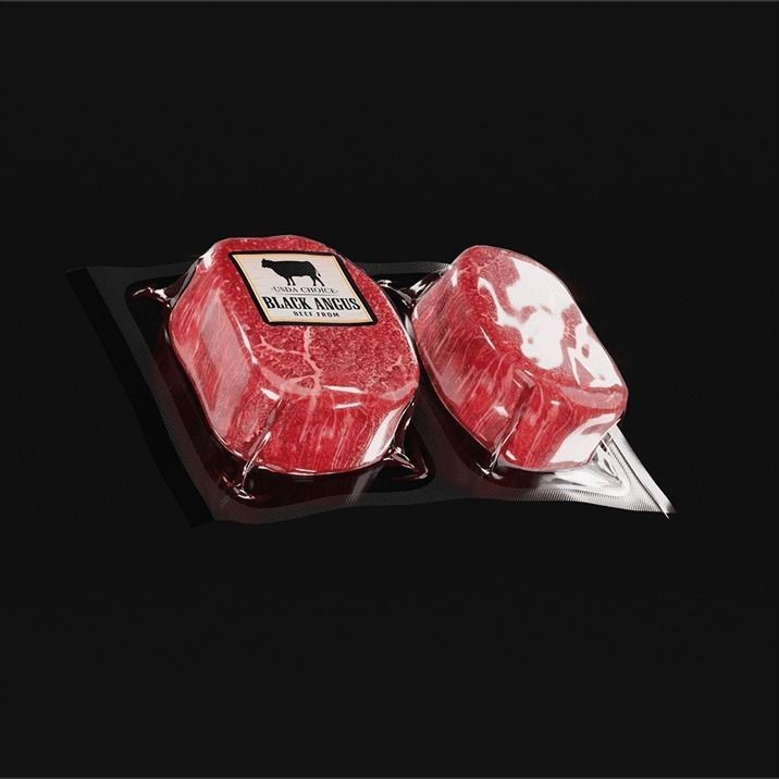 Angus Beef Vacuum 3D Model – High-Quality PBR Asset for Rendering - View 4