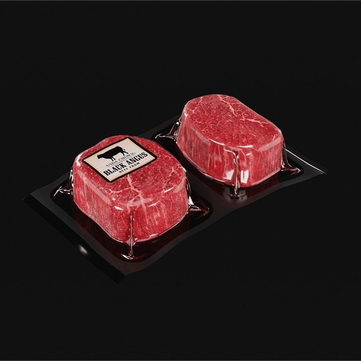 Angus Beef Vacuum 3D Model – High-Quality PBR Asset for Rendering - View 6
