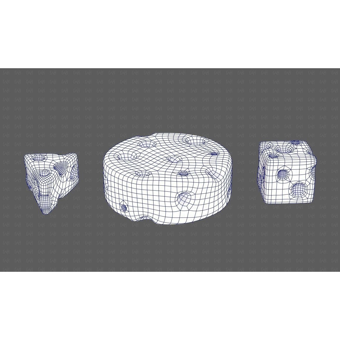 Cheese V01 3D Model – Low Poly Cartoon Food Asset, FBX, OBJ - View 11