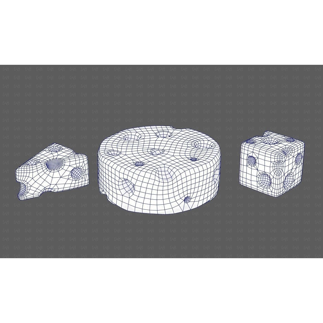 Cheese V01 3D Model – Low Poly Cartoon Food Asset, FBX, OBJ - View 34