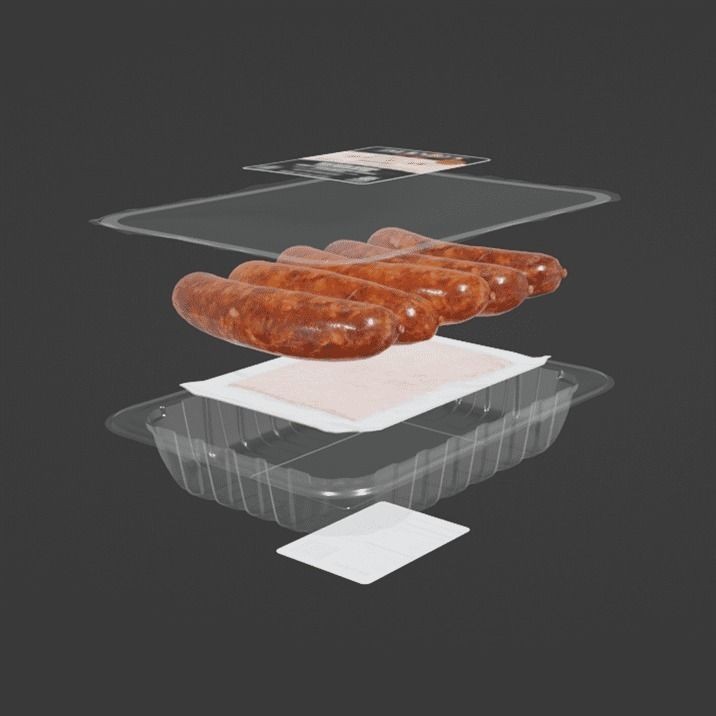 Italian Sausage 3D Model – High-Quality Polygon Mesh with PBR Textures - View 9