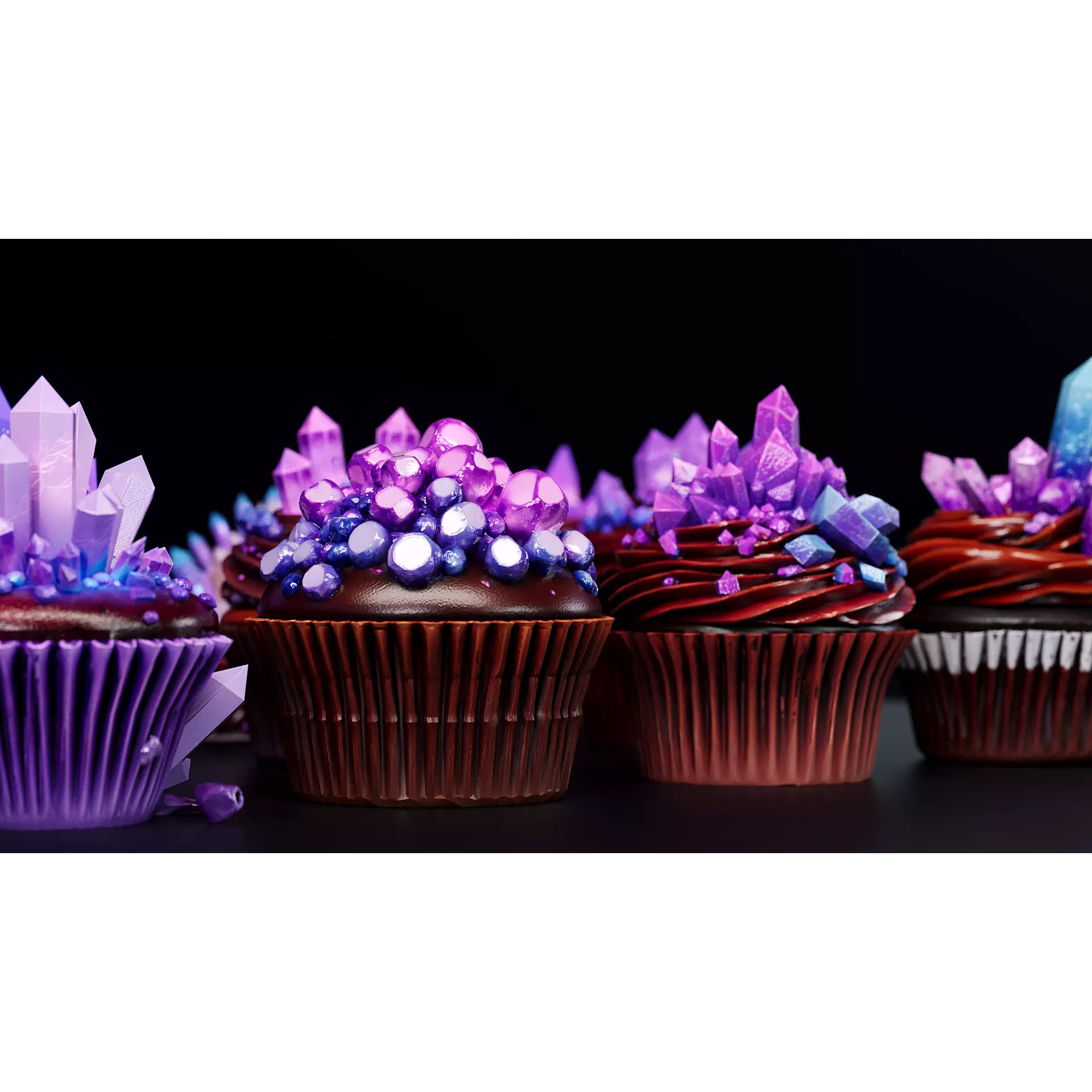 Chocolate Cupcake 3D Model – PBR Textured, UV Mapped, FBX, Blender - View 4