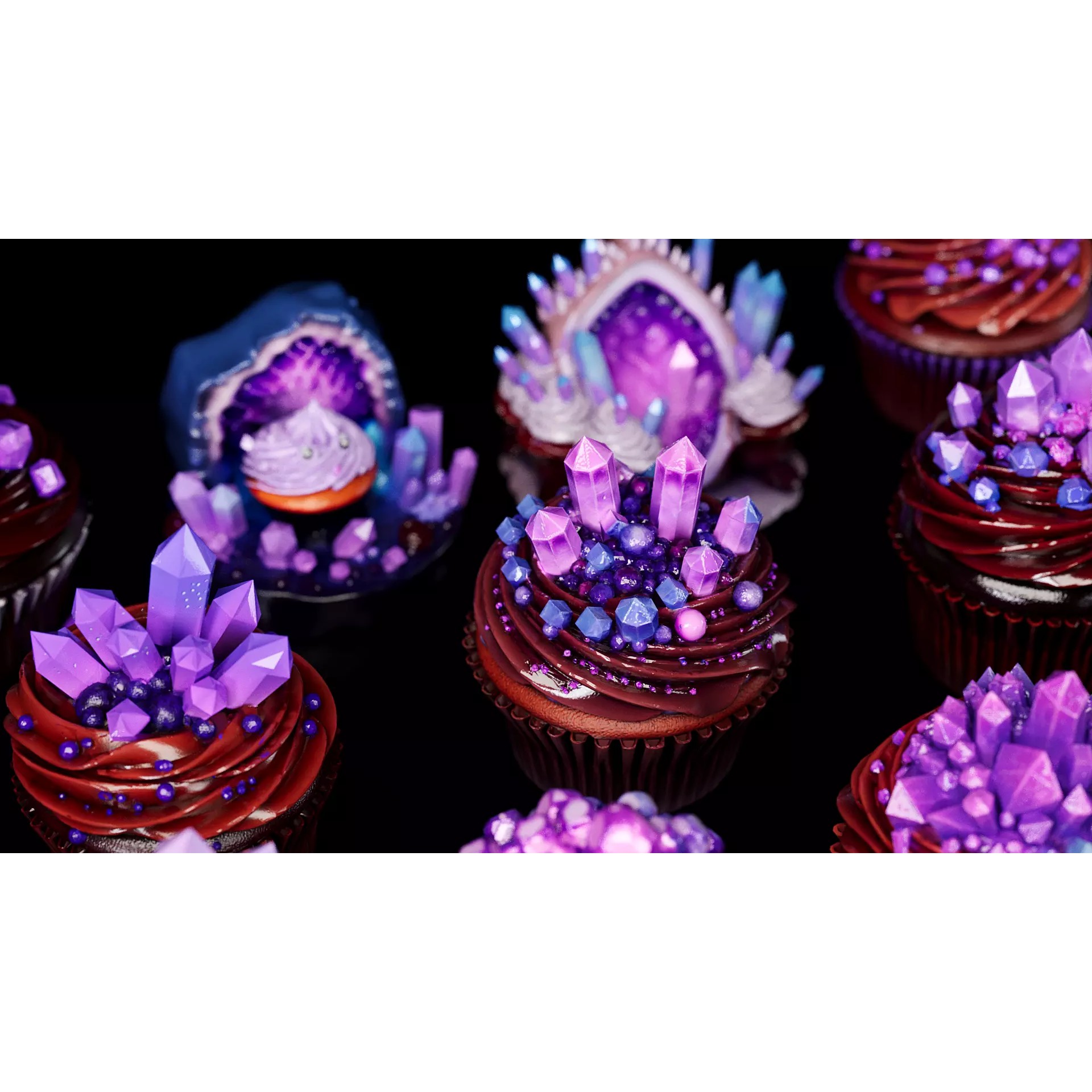 Chocolate Cupcake 3D Model – PBR Textured, UV Mapped, FBX, Blender - View 5