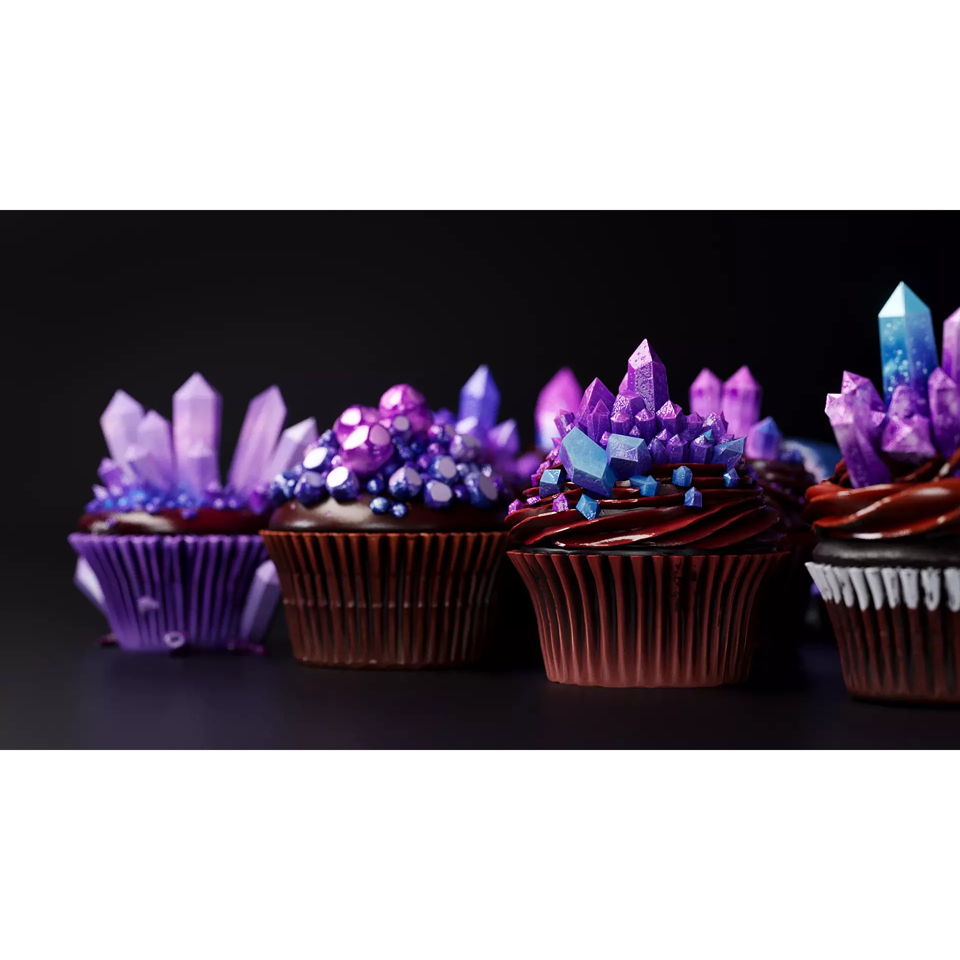 Chocolate Cupcake 3D Model – PBR Textured, UV Mapped, FBX, Blender - View 6