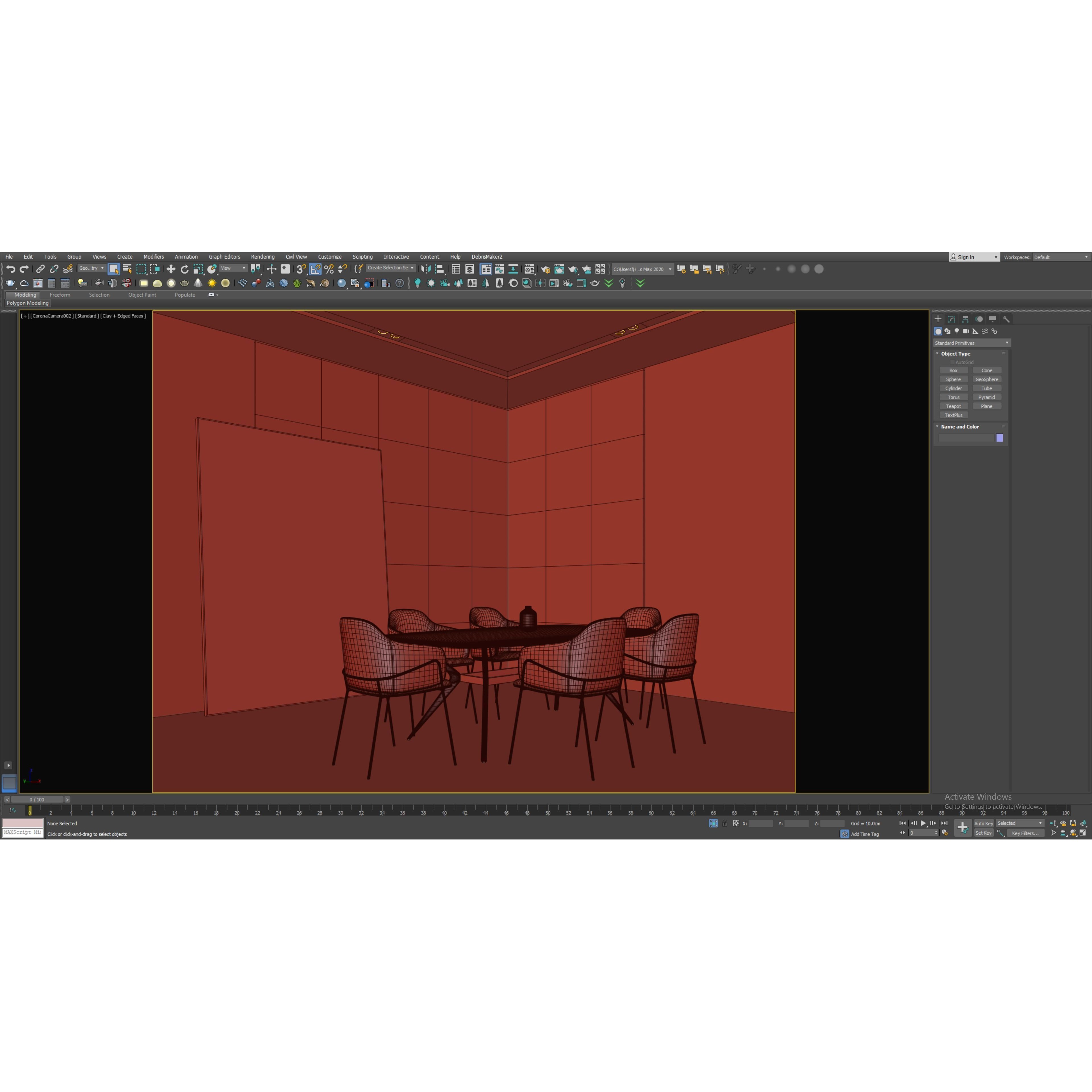Living Room Interior Scene - Ready to Render 3D Model - View 12