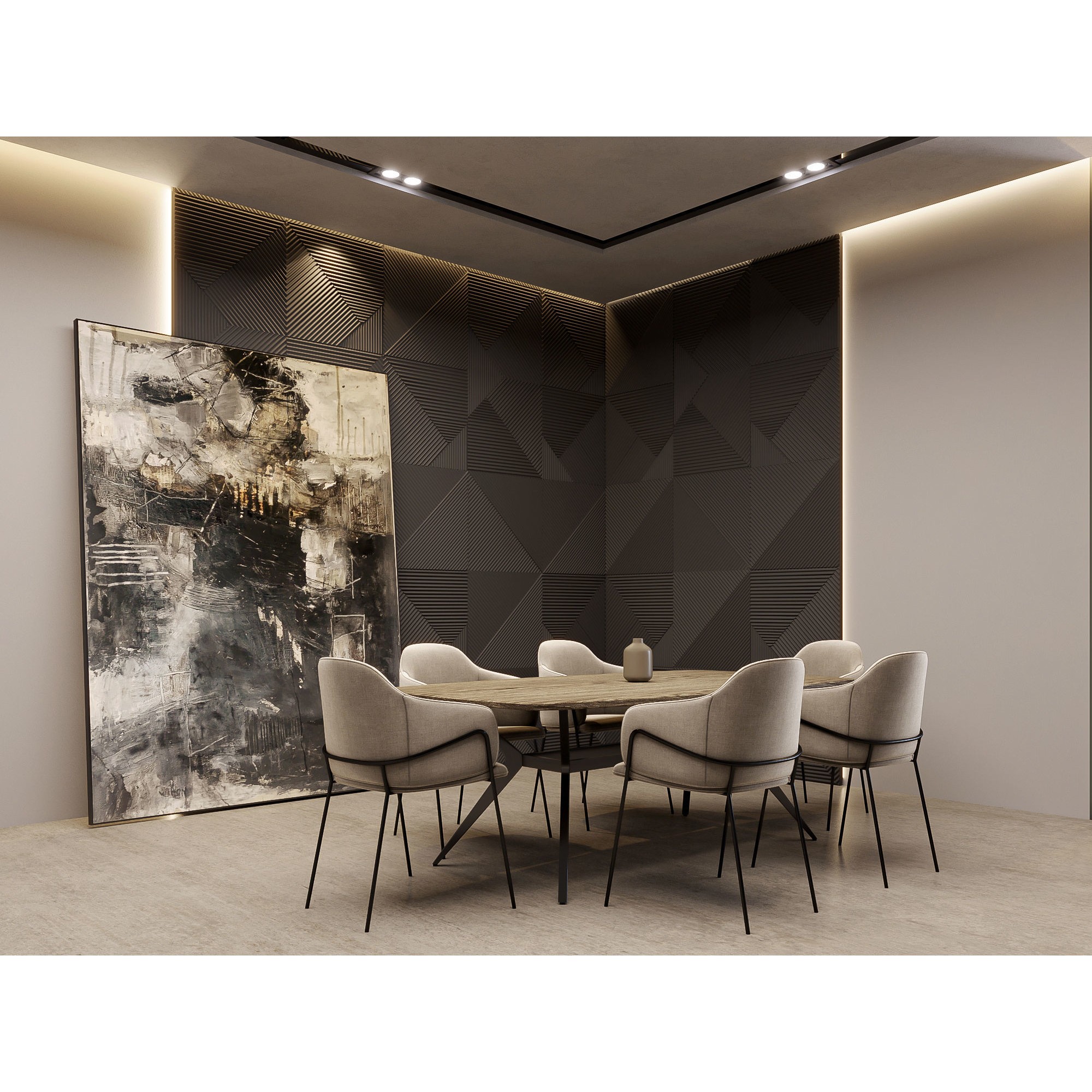 Living Room Interior Scene - Ready to Render 3D Model - View 5