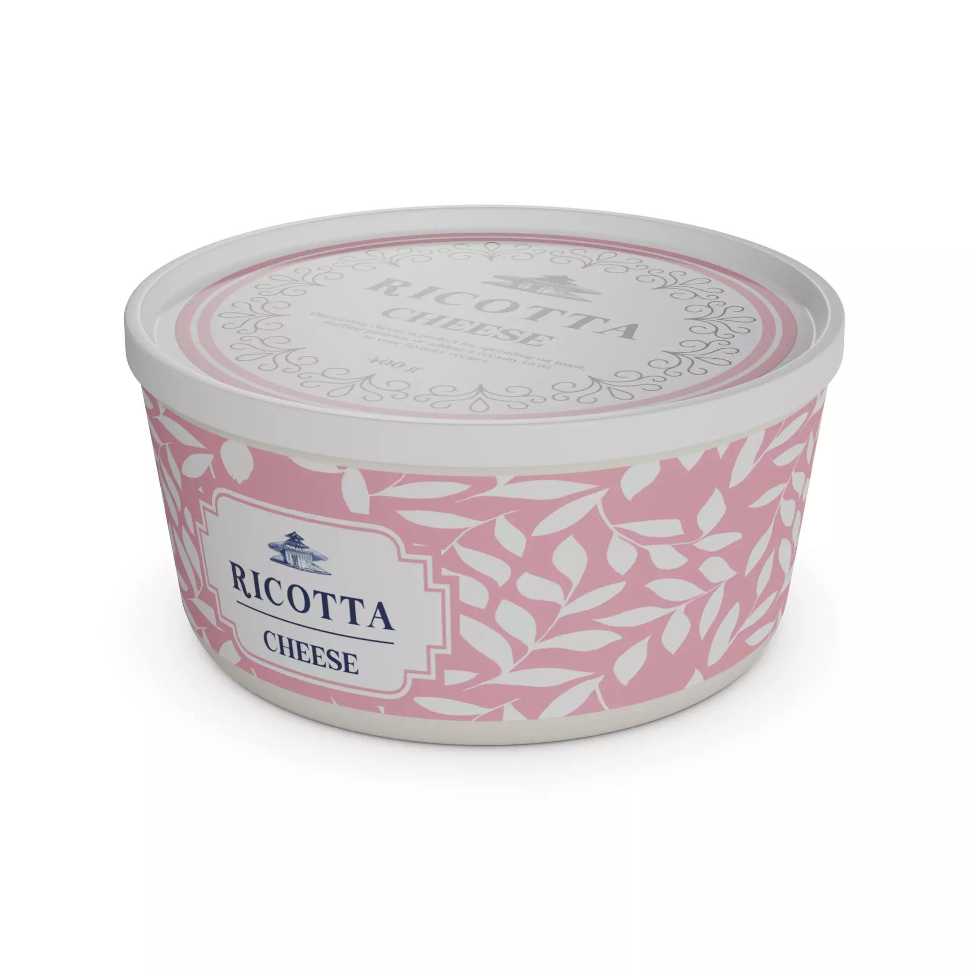 Ricotta Cheese 3D Model – Low Poly PBR Game Asset, FBX - View 2