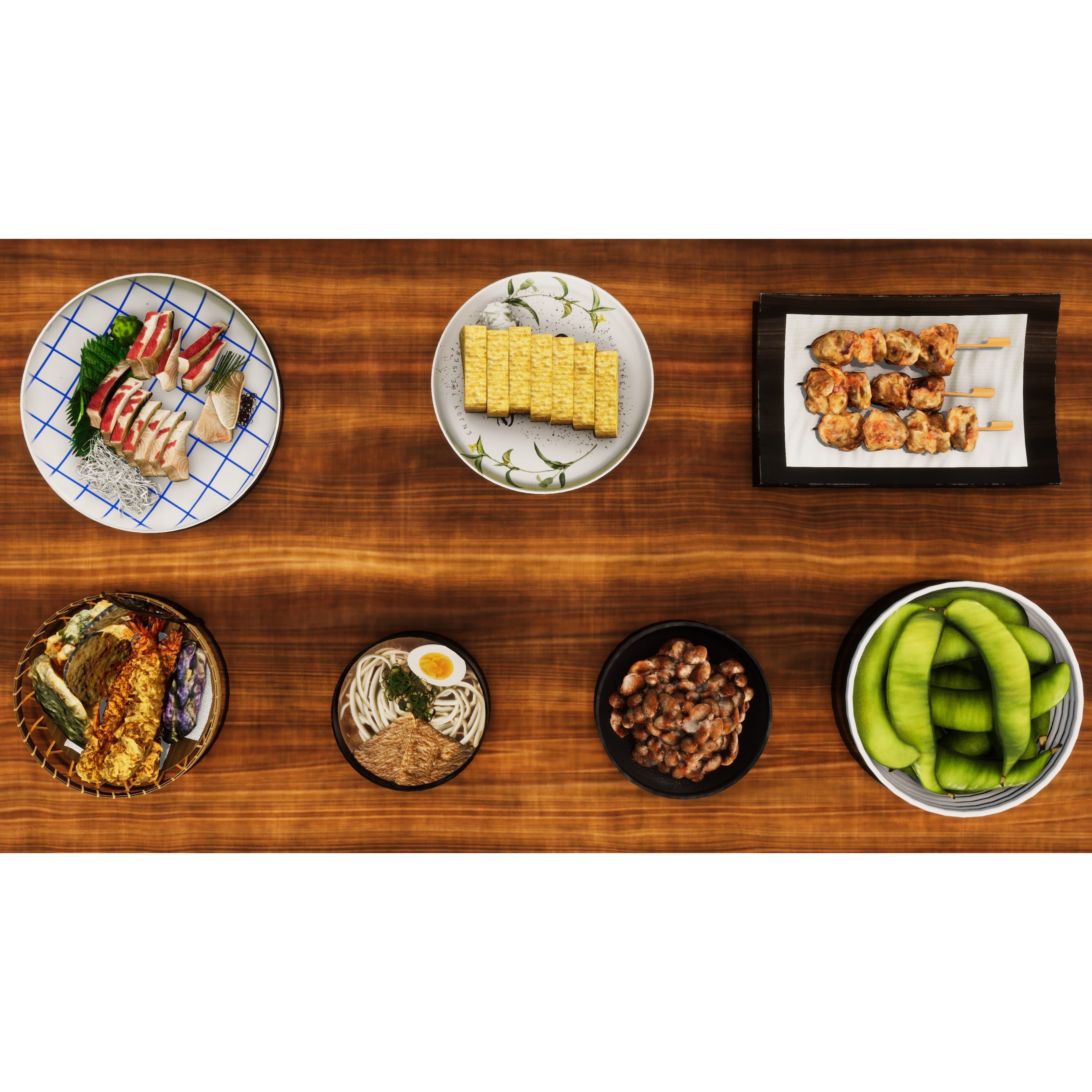 Japanese Food 3D Model – Low Poly Game Asset, PBR Textures