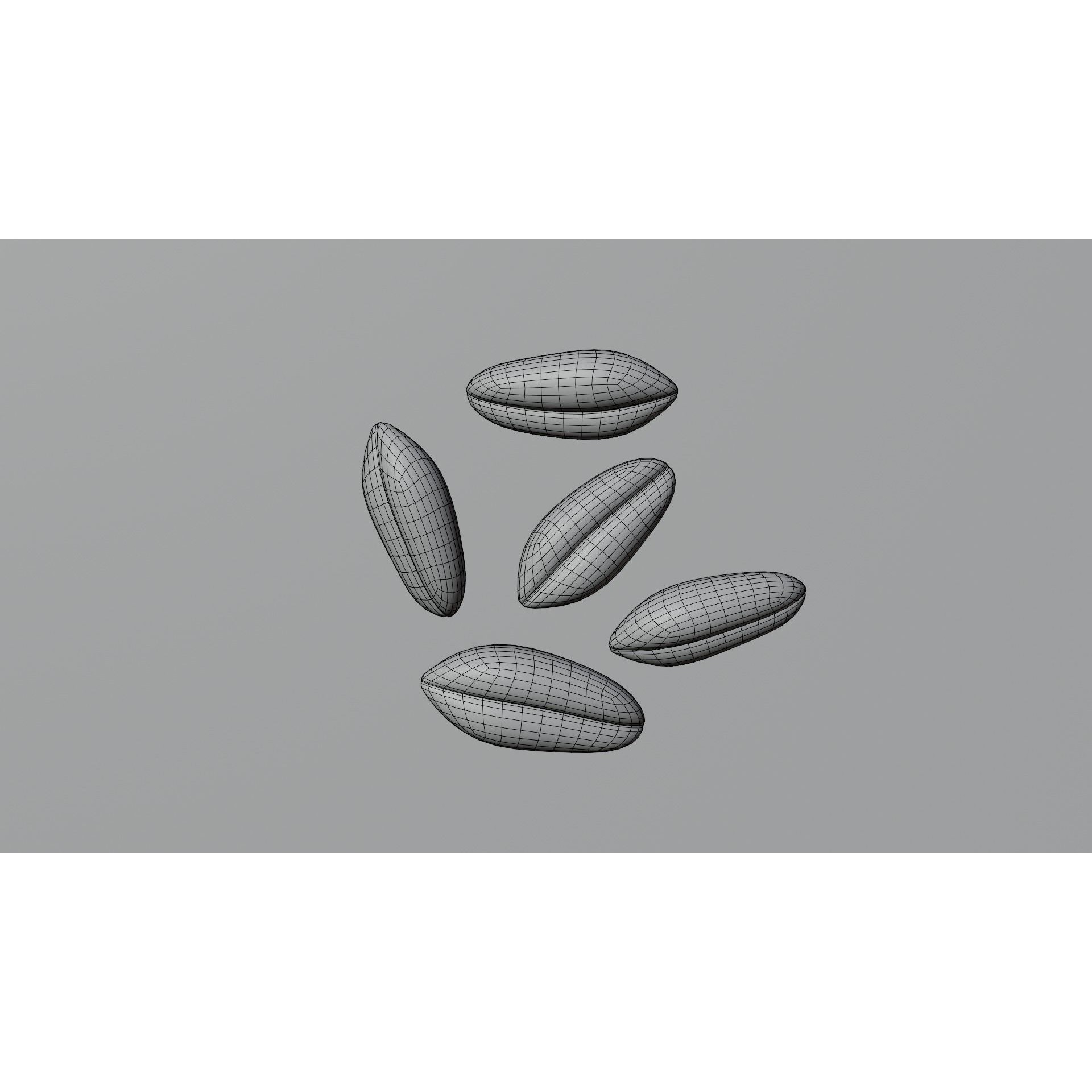 Wheat Seeds 3D Model – Textured Agricultural Asset, PBR, FBX, Blender