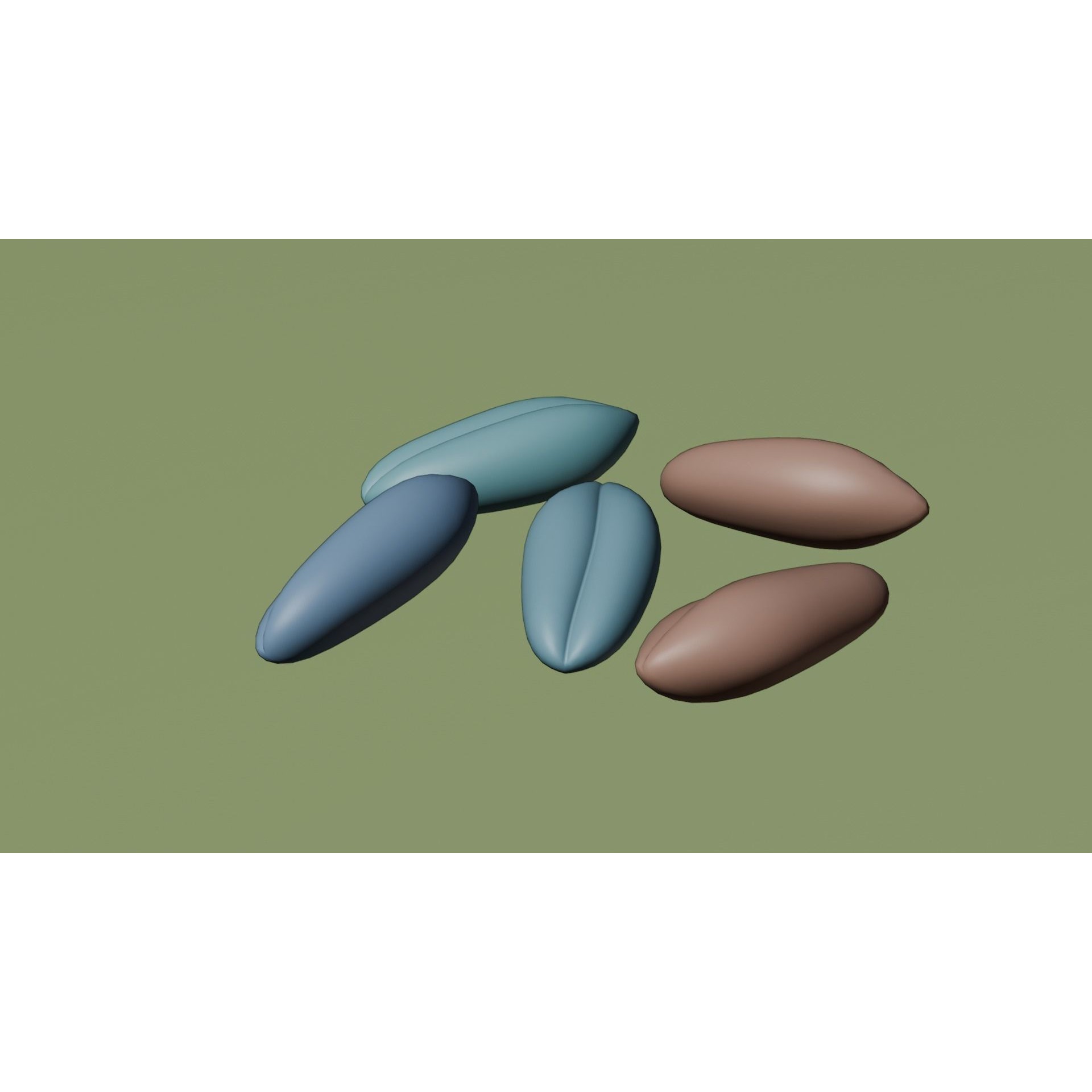 Wheat Seeds 3D Model – Textured Agricultural Asset, PBR, FBX, Blender - View 13