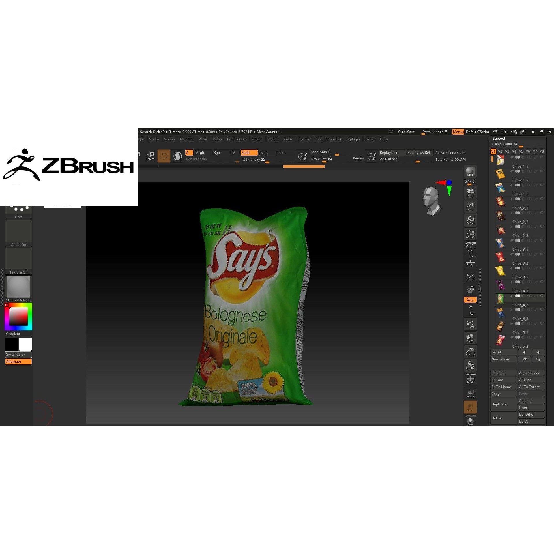 Snack Bars Packages 3D Model – Low Poly Game Asset, PBR Textures - View 18