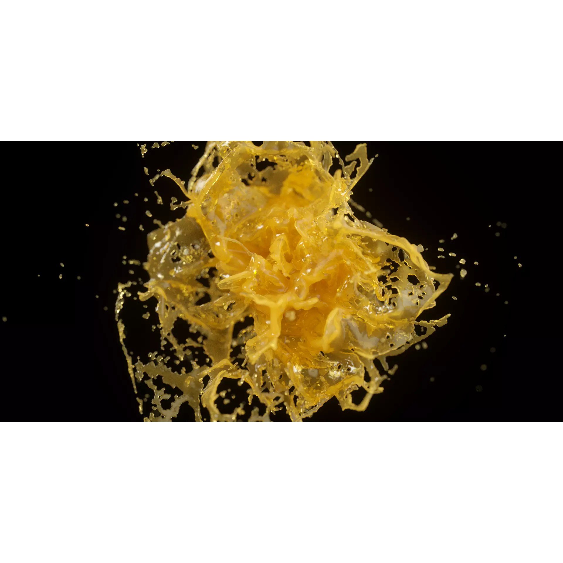 Orange Splash 3D Model – Animated Fluid Asset, Alembic Format - View 2