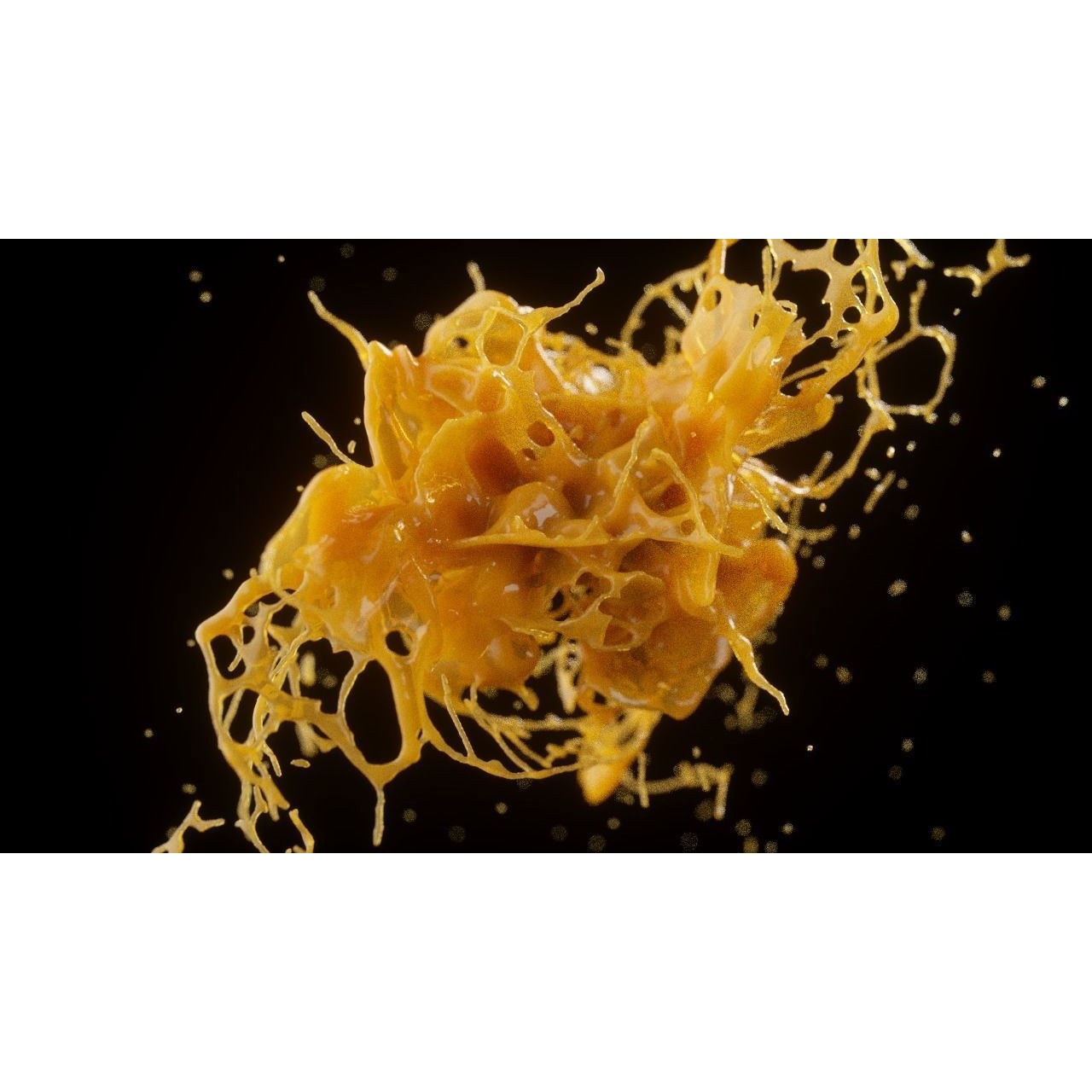 Orange Splash 3D Model – Animated Fluid Asset, Alembic Format - View 3