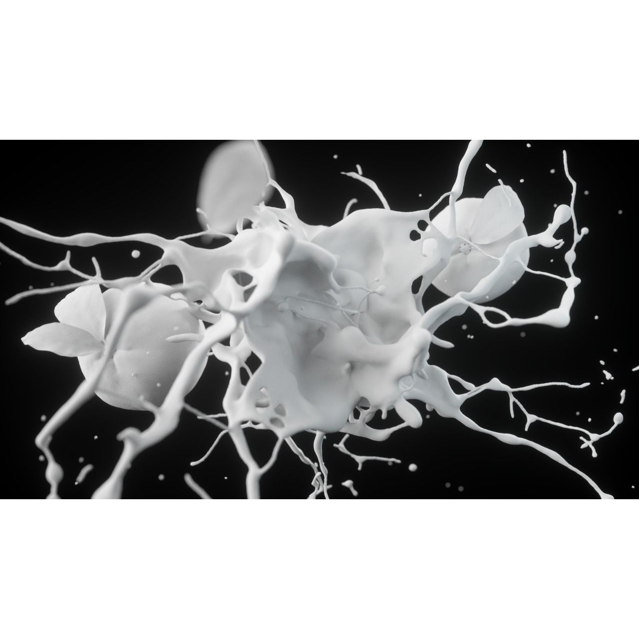 Orange Splash 3D Model – Animated Fluid Asset, Alembic Format - View 5